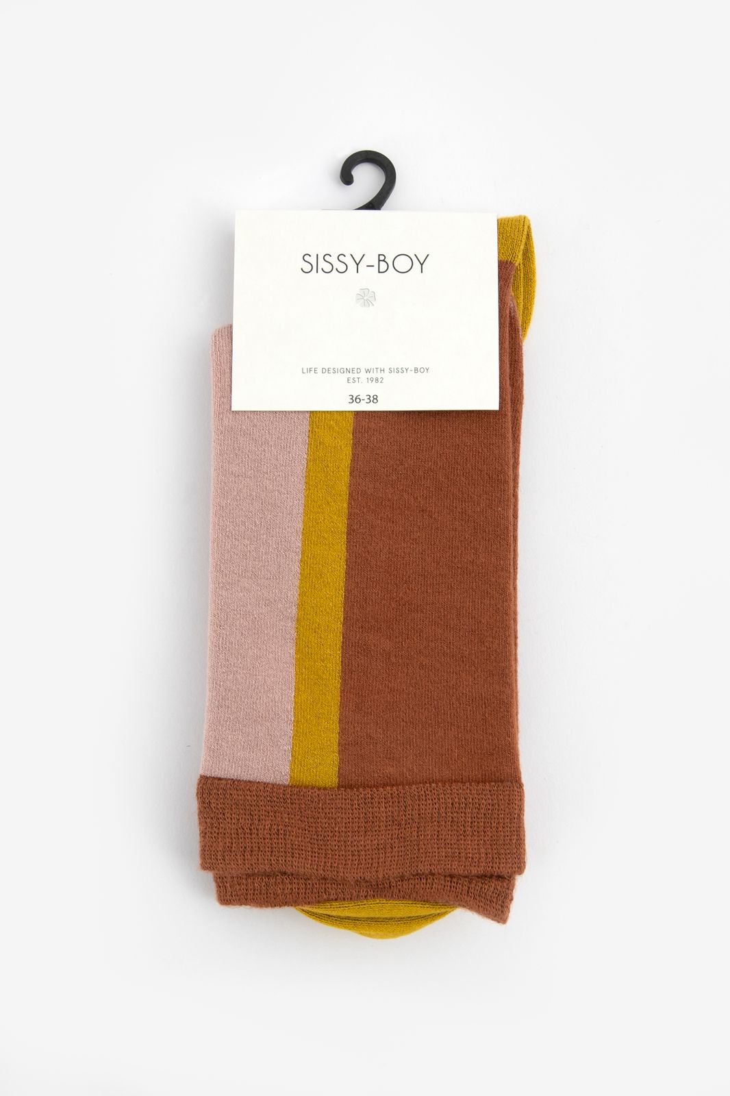 Bruine colourblock sokken - Dames | Sissy-Boy