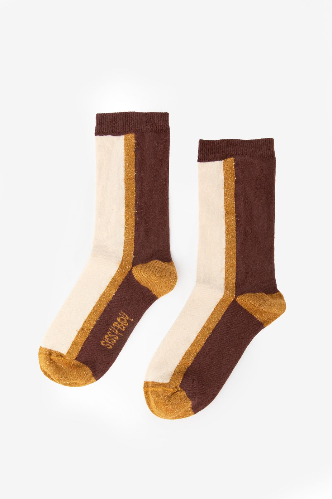Socken mit Streifen - braun