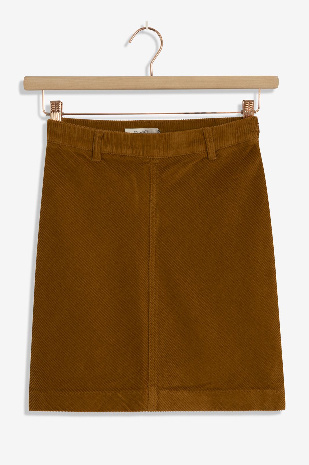Kurzer Cord-Rock - braun