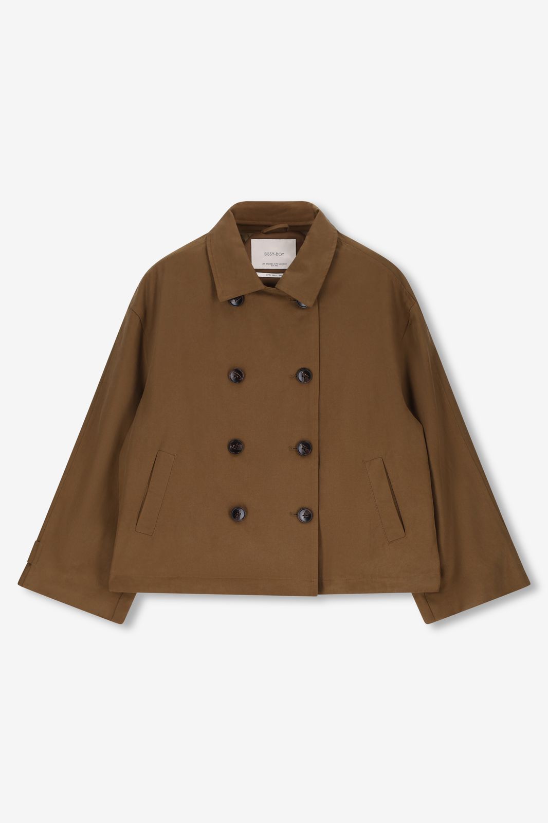 Kurzer Trenchcoat - braun
