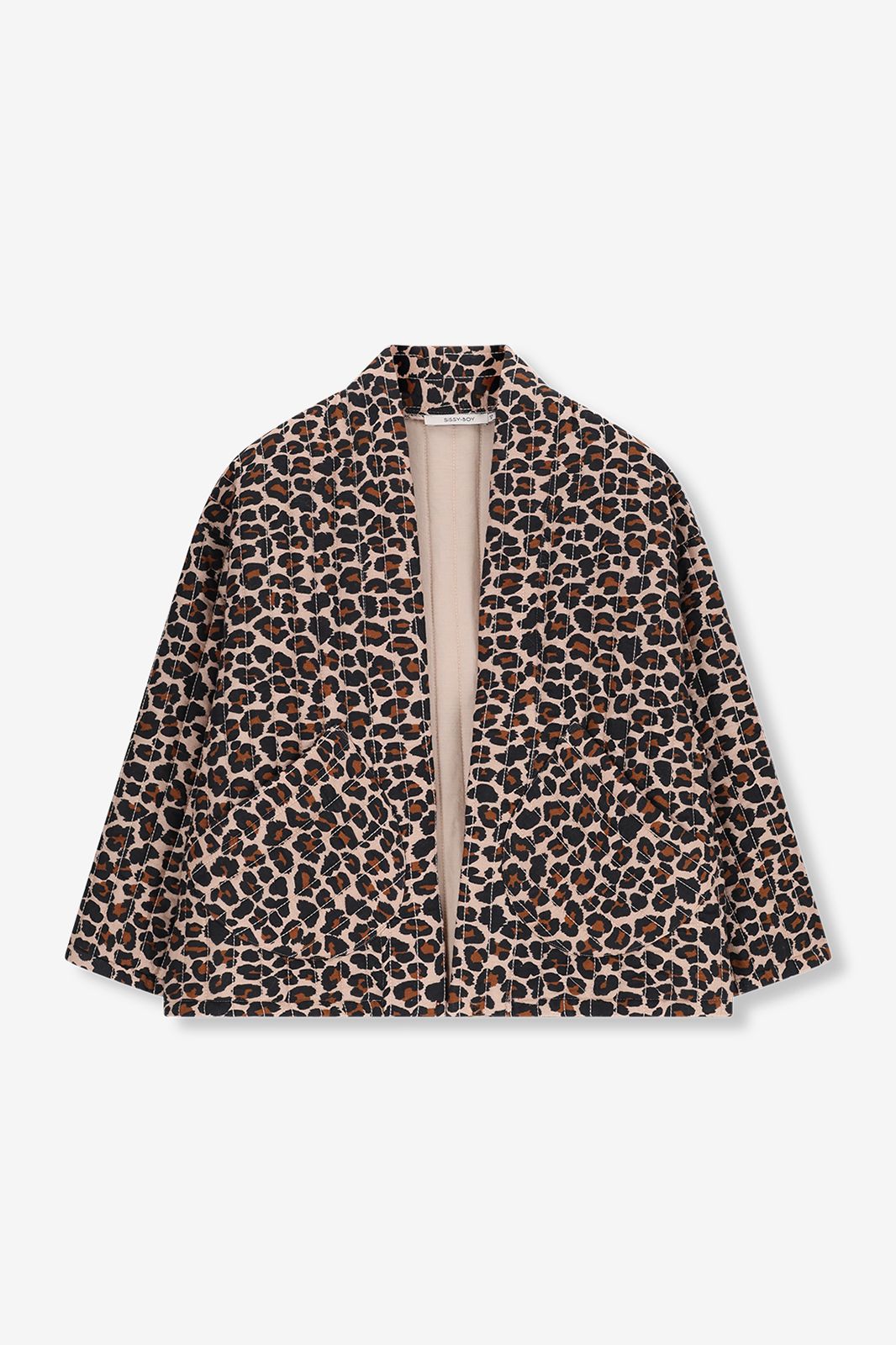 Jacke mit Leoprint - braun