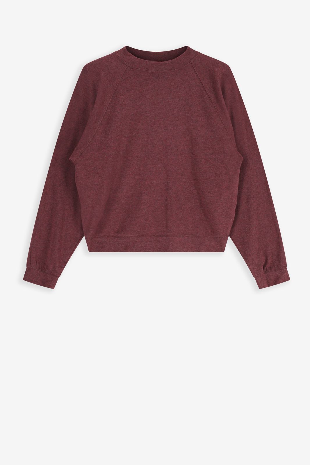 Raglan-Shirt in melierter Optik - dunkelbraun
