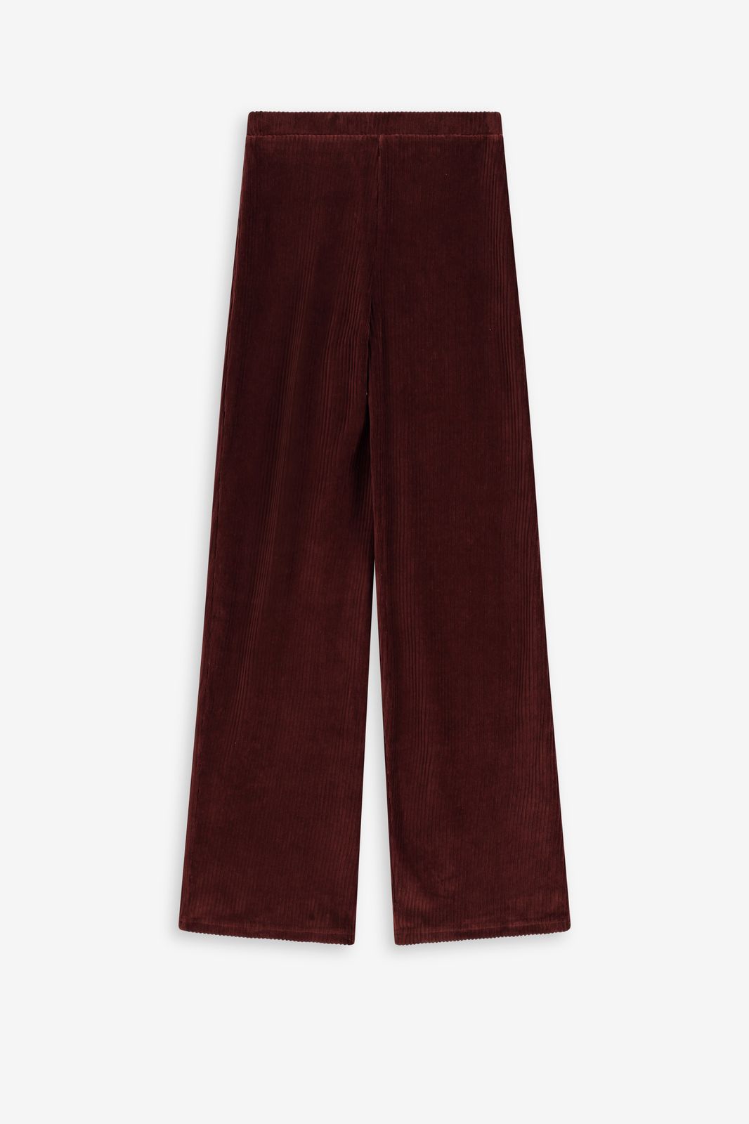 Samthose mit geradem Schnitt - dunkelbraun