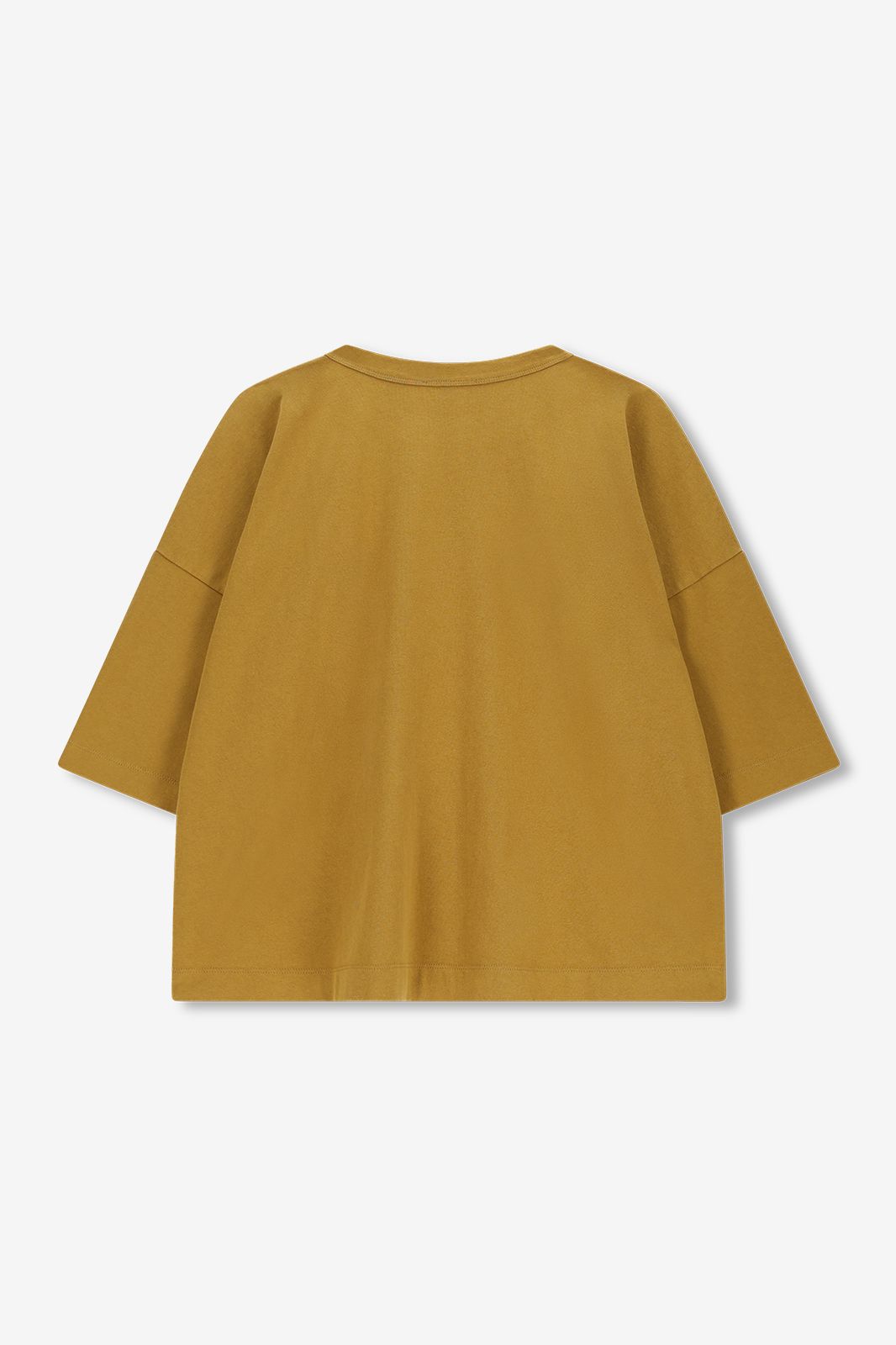 Jersey-Shirt in Oversize-Optik - senfgelb