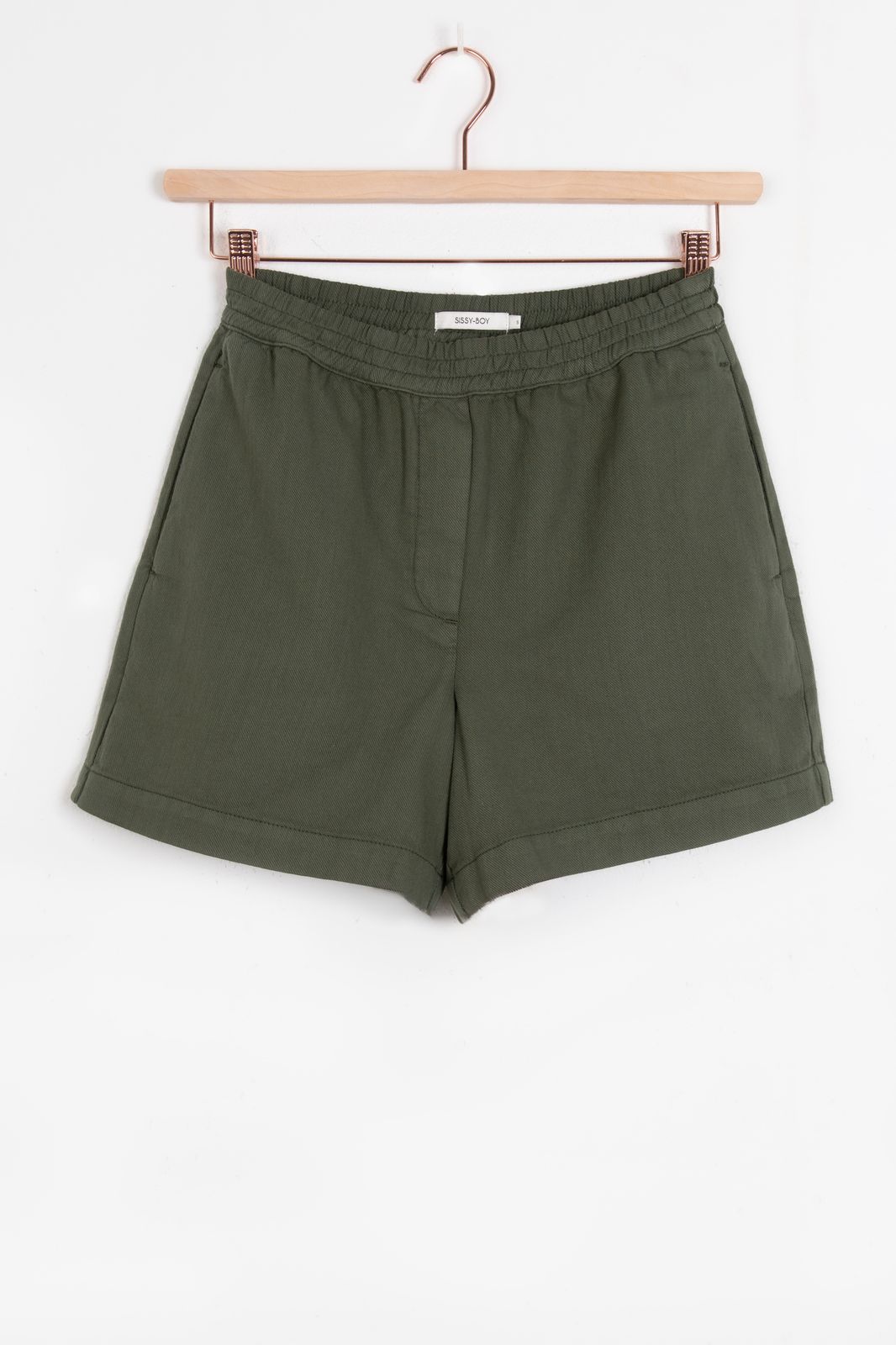 Twill-Shorts - dunkelgrün