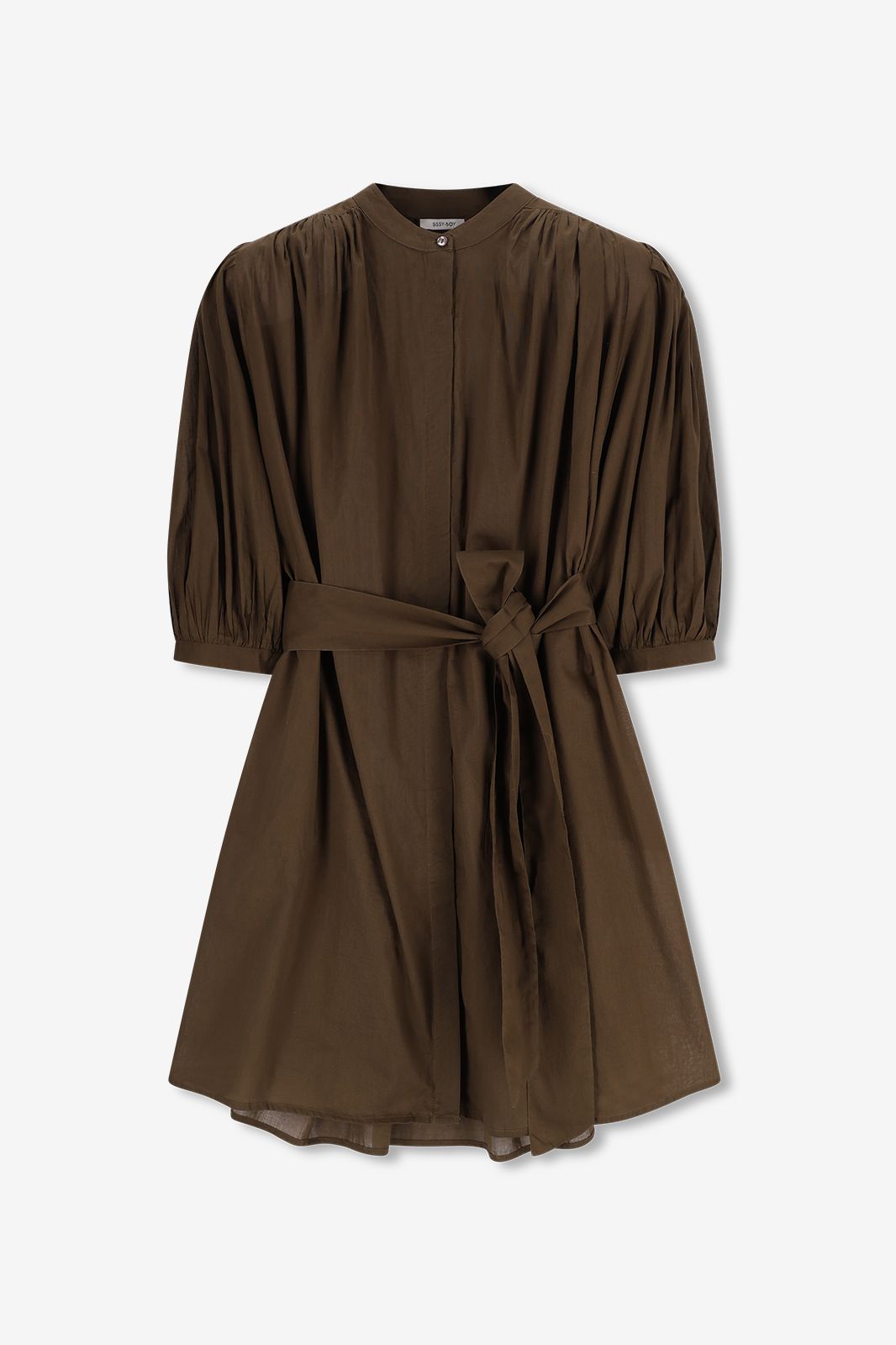 Kleid mit Taillenband - dunkelgrün