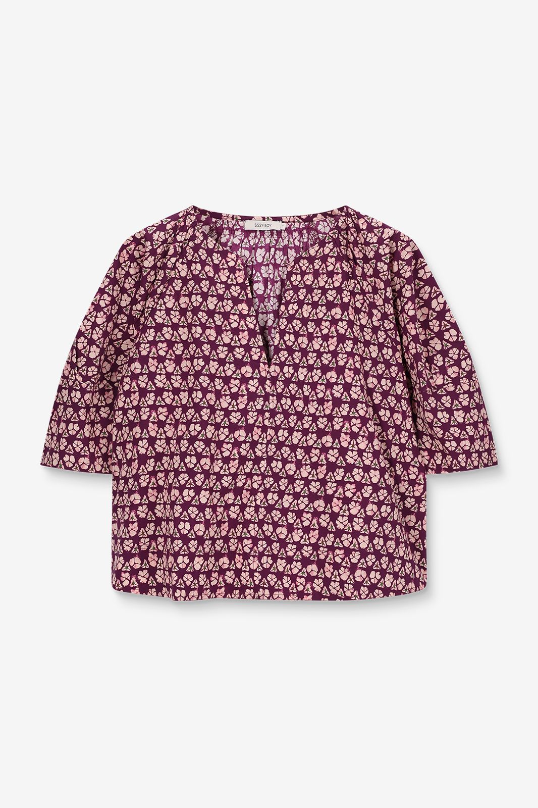 Top mit Print - dunkellila