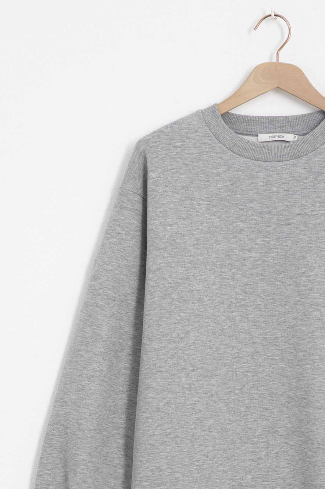 Sweat Dress mit Puffärmeln - hellgrau