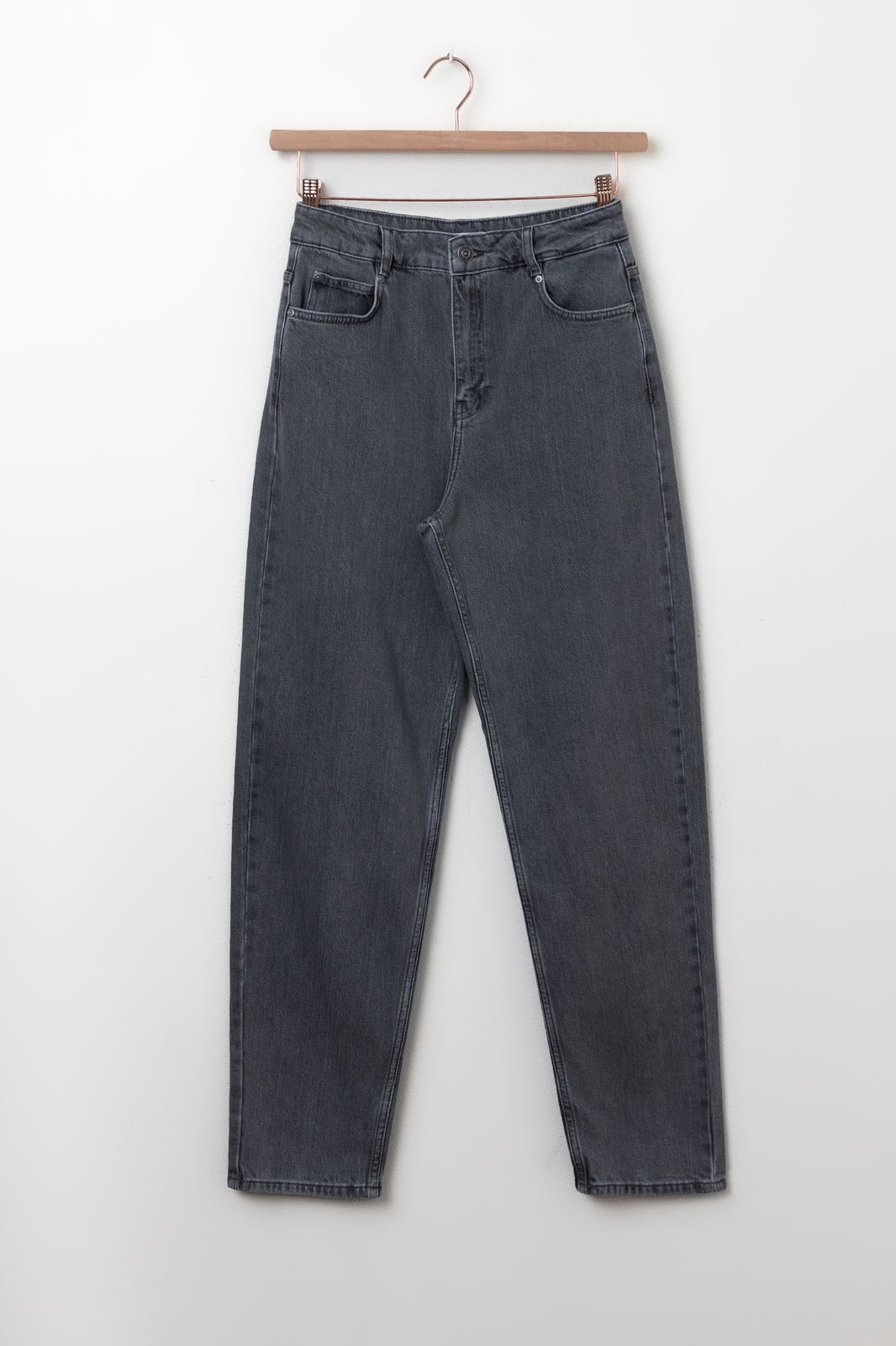 High Waist Tapered Jeans Bora - dunkelgrau