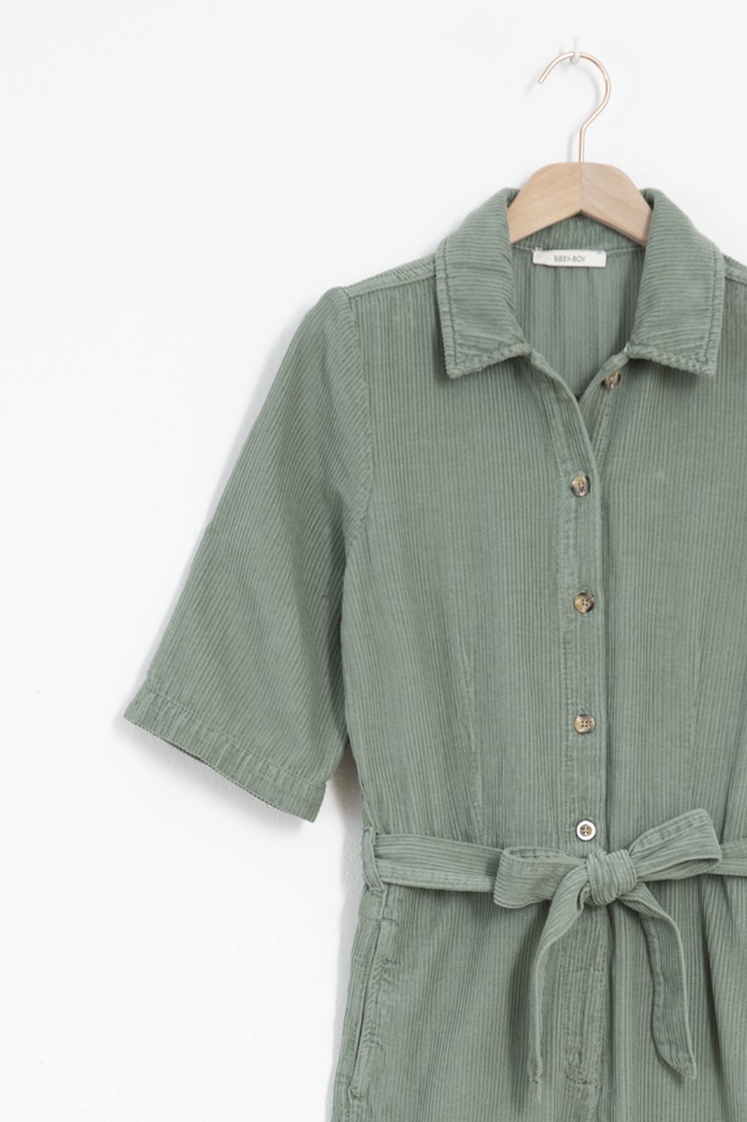 Cord-Jumpsuit - grün