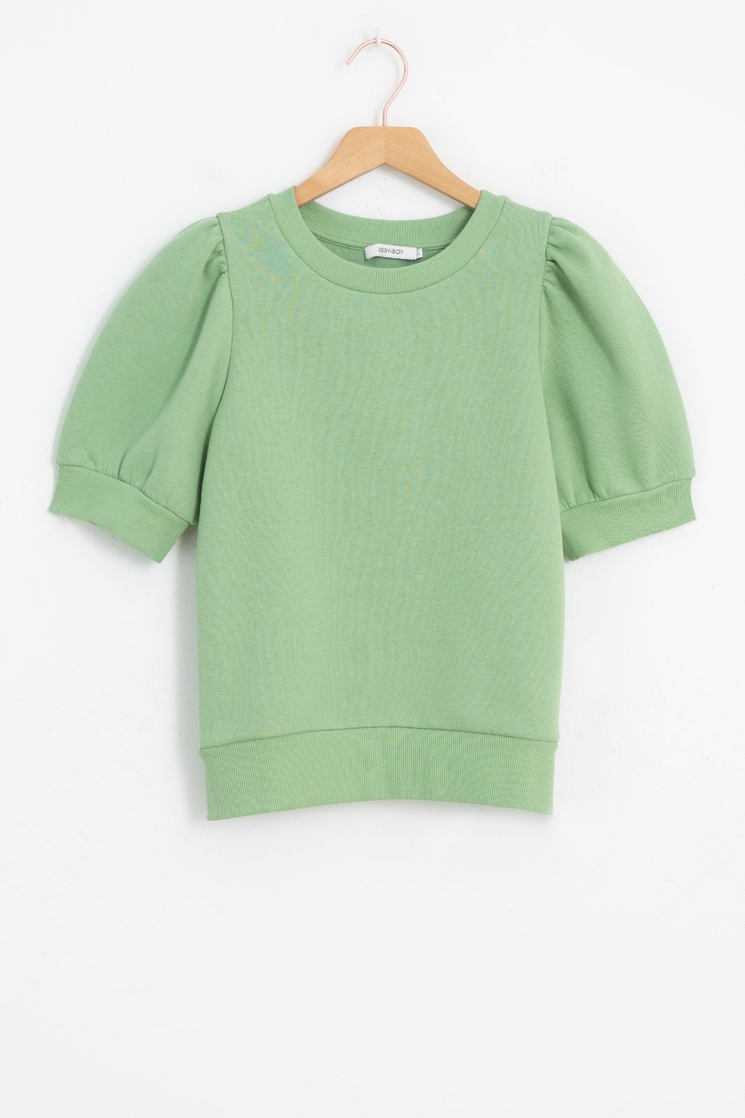 Sweater mit Puffärmeln - grün