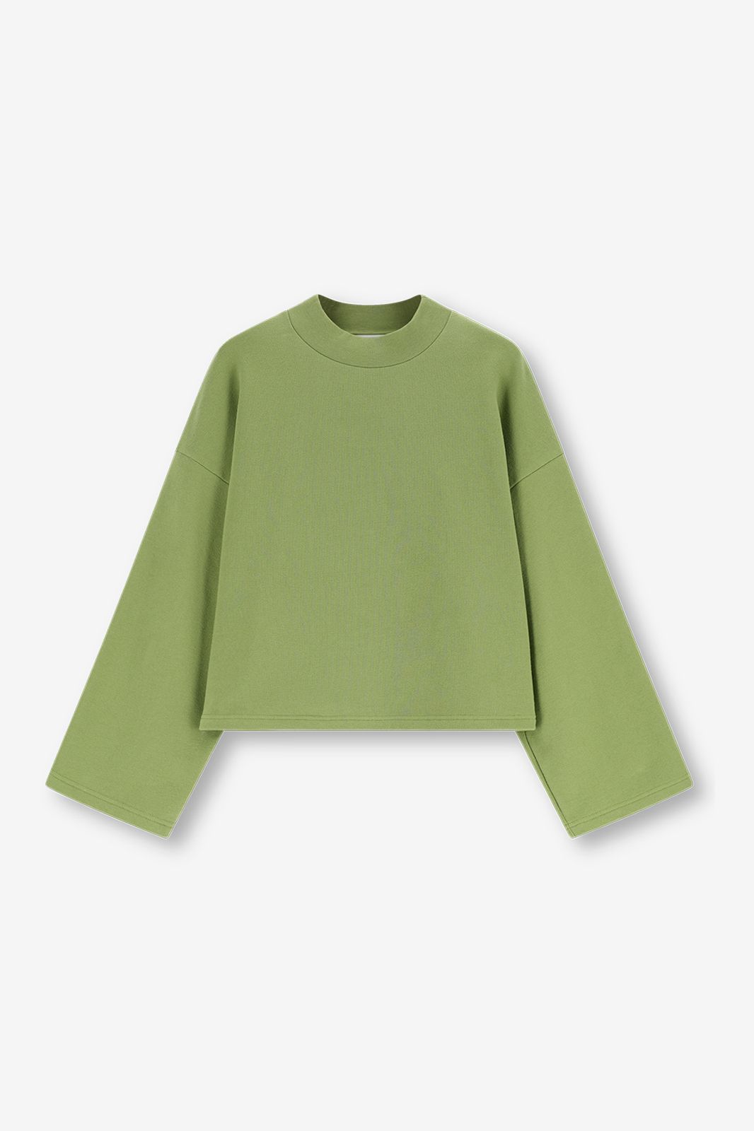 Sweater mit weiten Ärmeln - grün