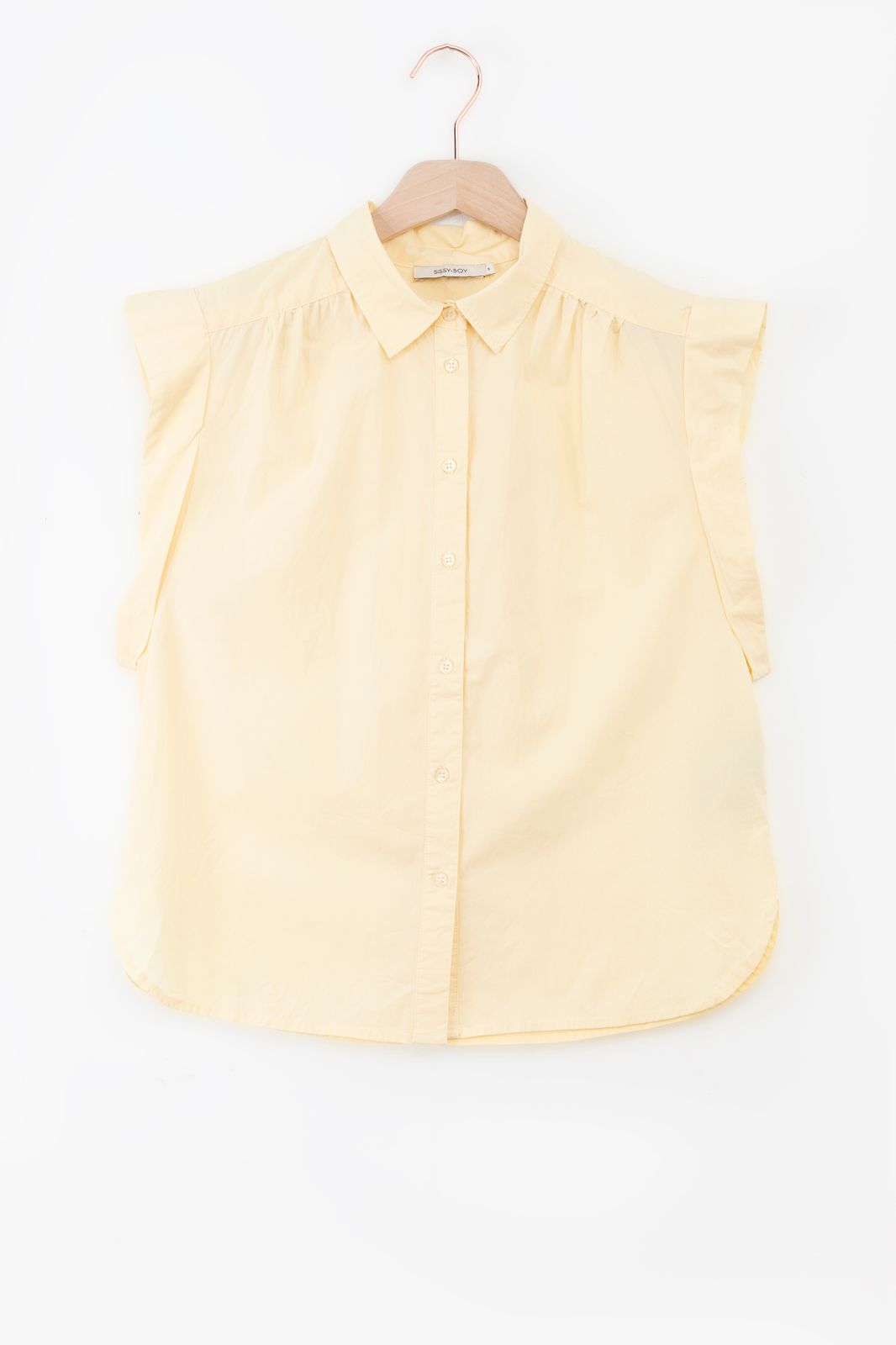 Ärmellose Bluse - gelb