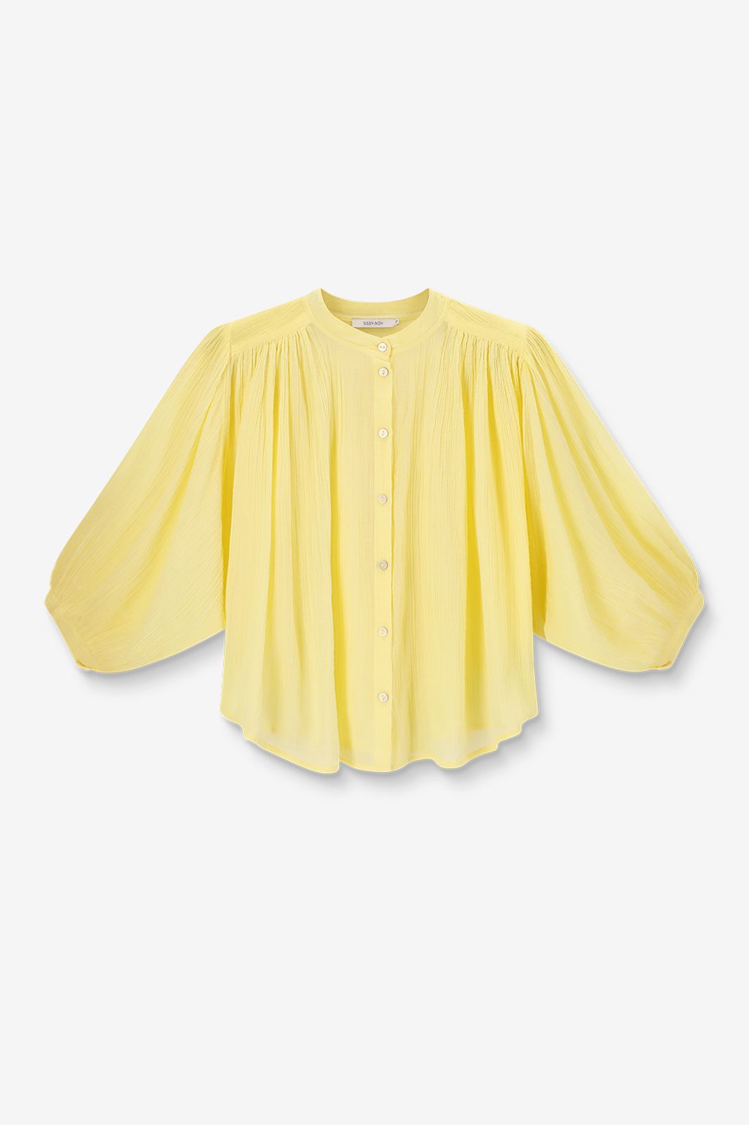 Oversize-Bluse - hellgelb
