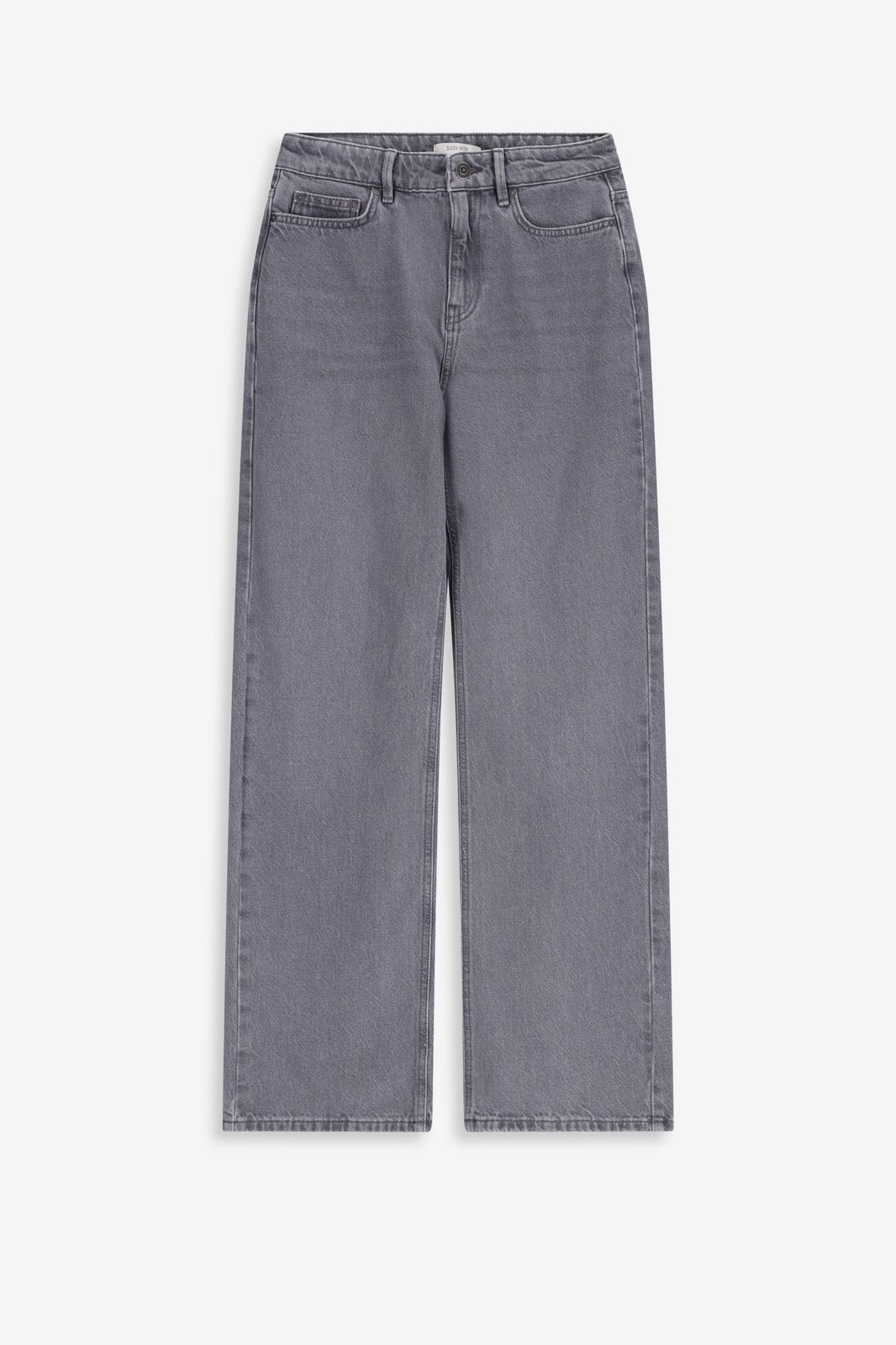 Jeans mit weitem Bein - grau