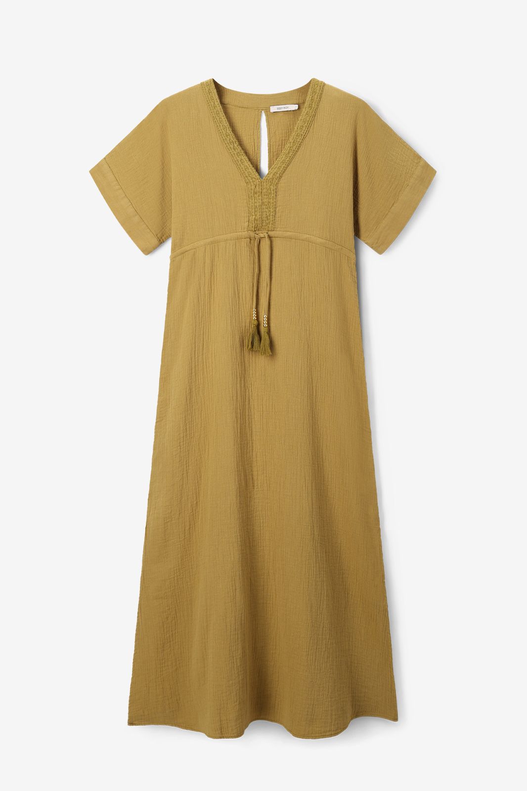 Maxi-Kleid im Kaftan-Style - hellgrün
