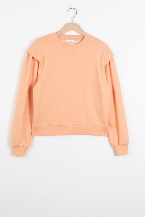 Sweater mit Schulterdetails orange