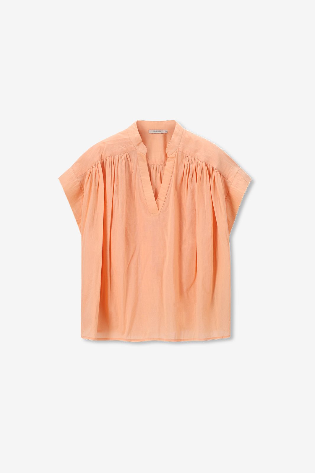 Top mit Biesen - hellorange