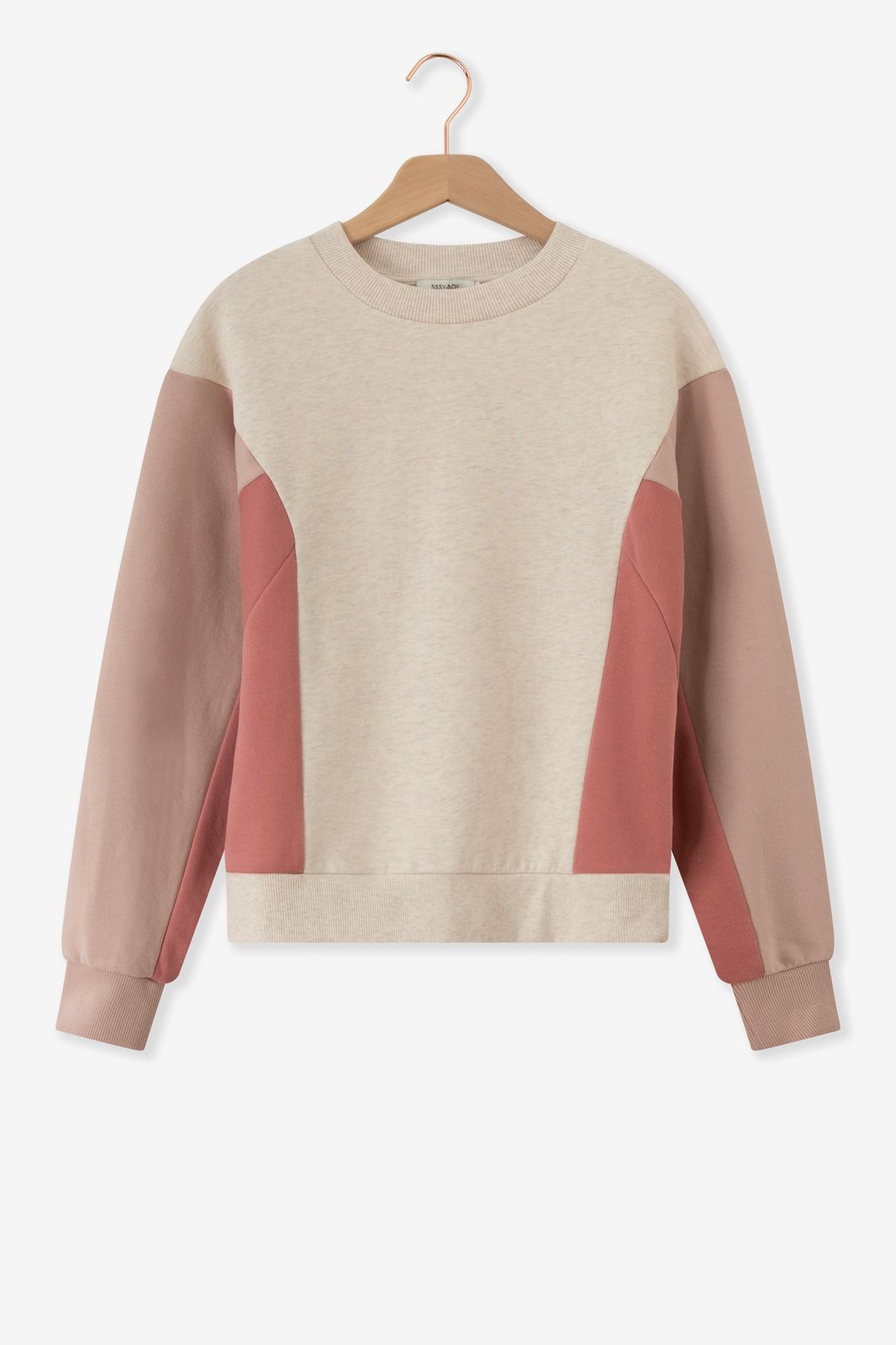 Sweater in Colorblocking-Optik - beige