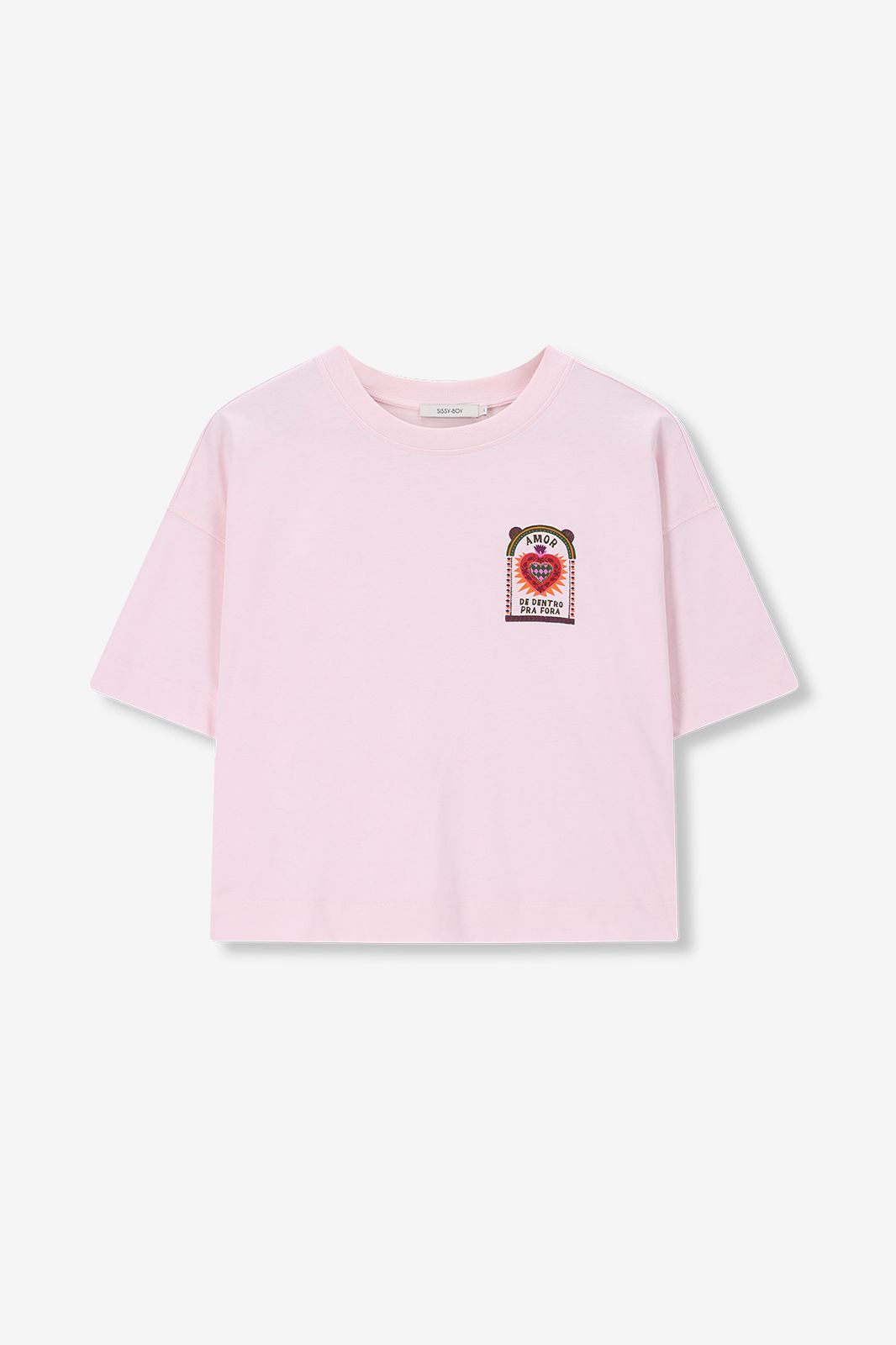 T-Shirt mit Artwork - hellrosa
