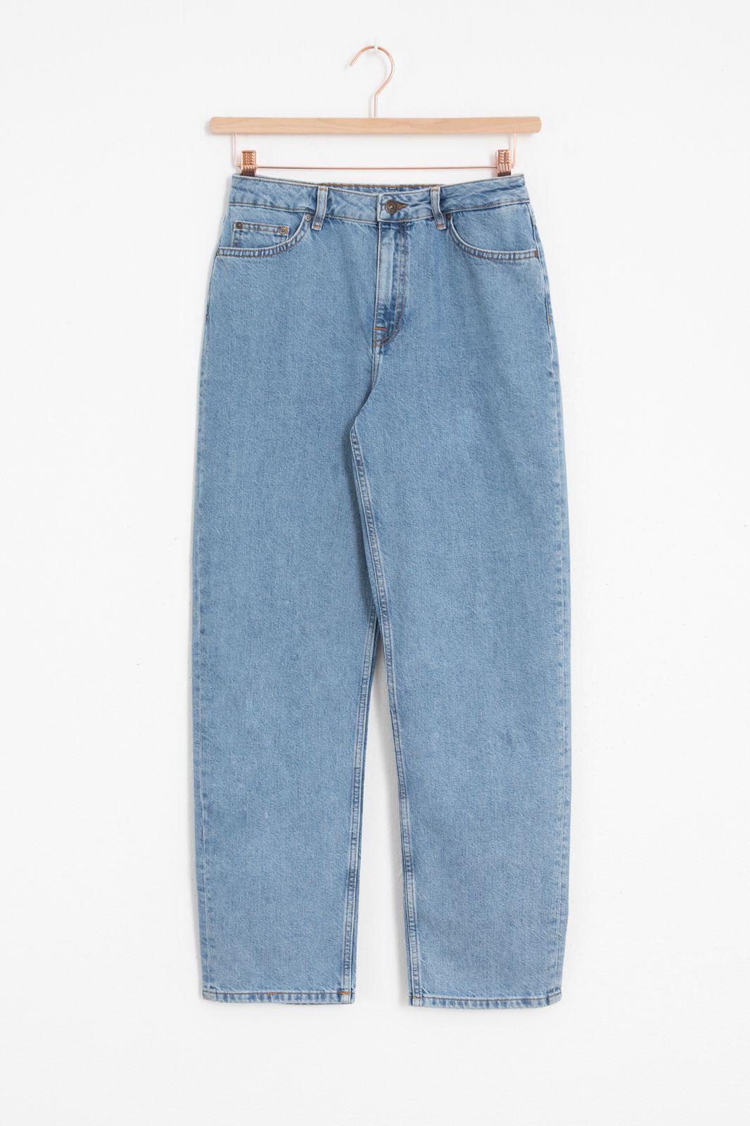 Straight Leg Jeans mit mittelhoher Taille Bilbao - bleach denim