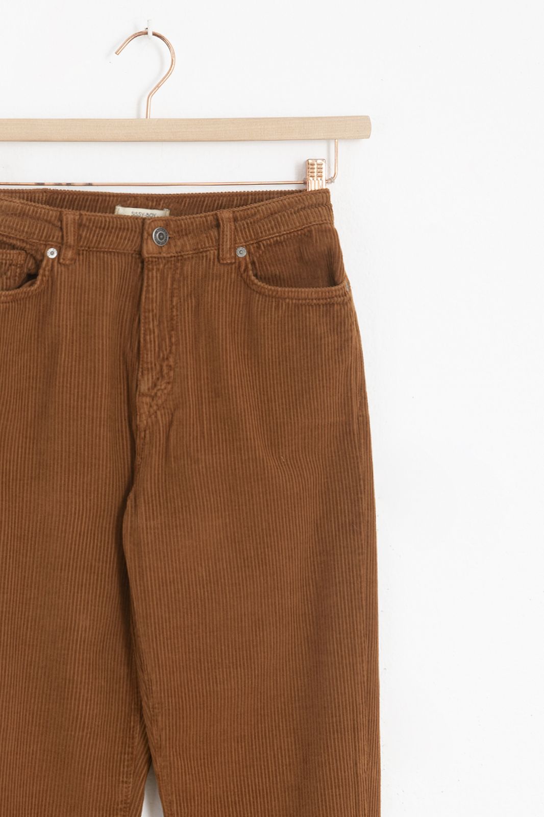 Straight Leg Cordhose - braun