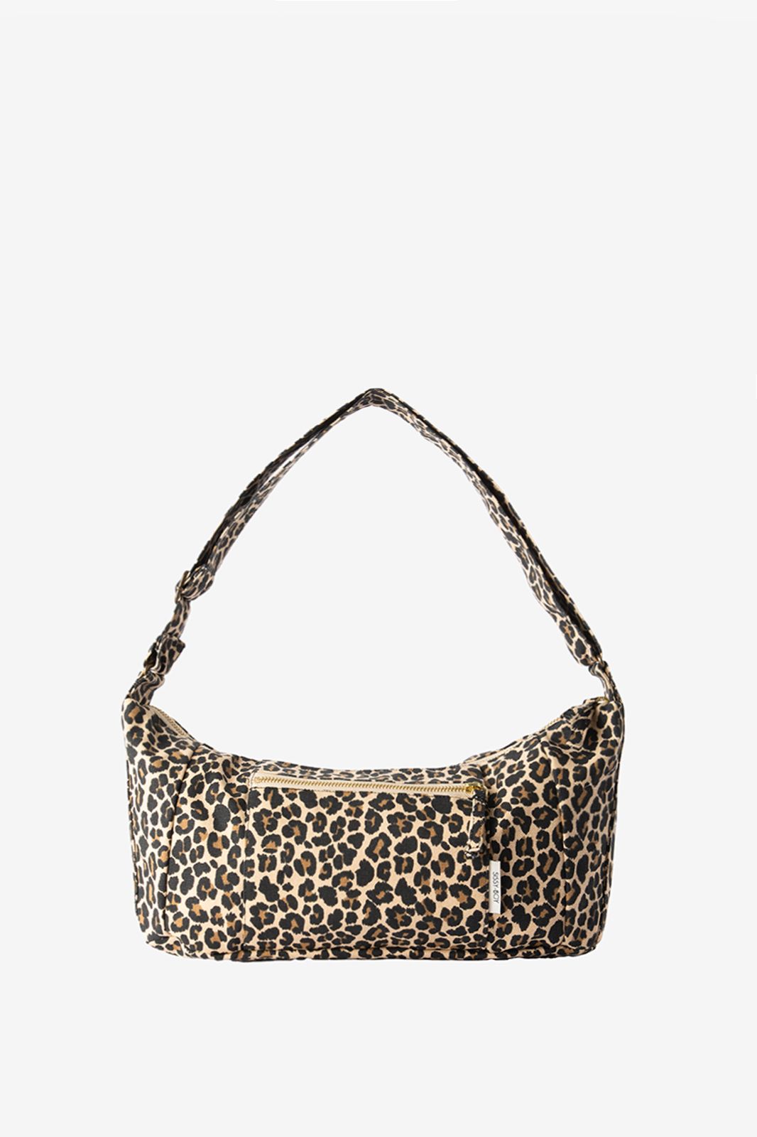 Umhängetasche mit Leoprint - hellbraun