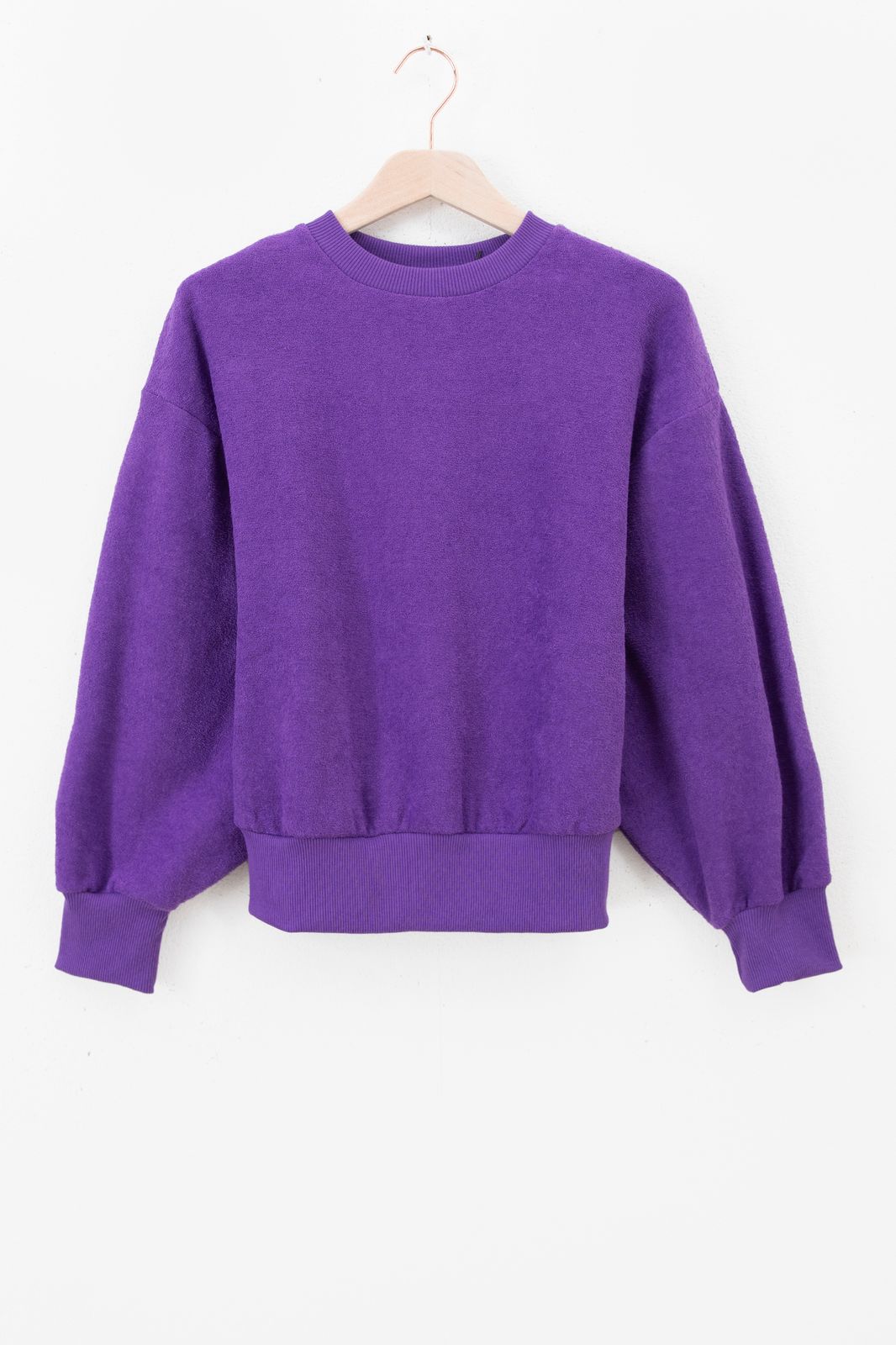 Sweater aus Nickistoff - lila