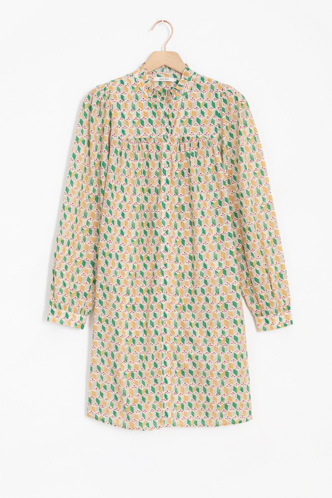 Kurzes Kleid mit Vintage-Print