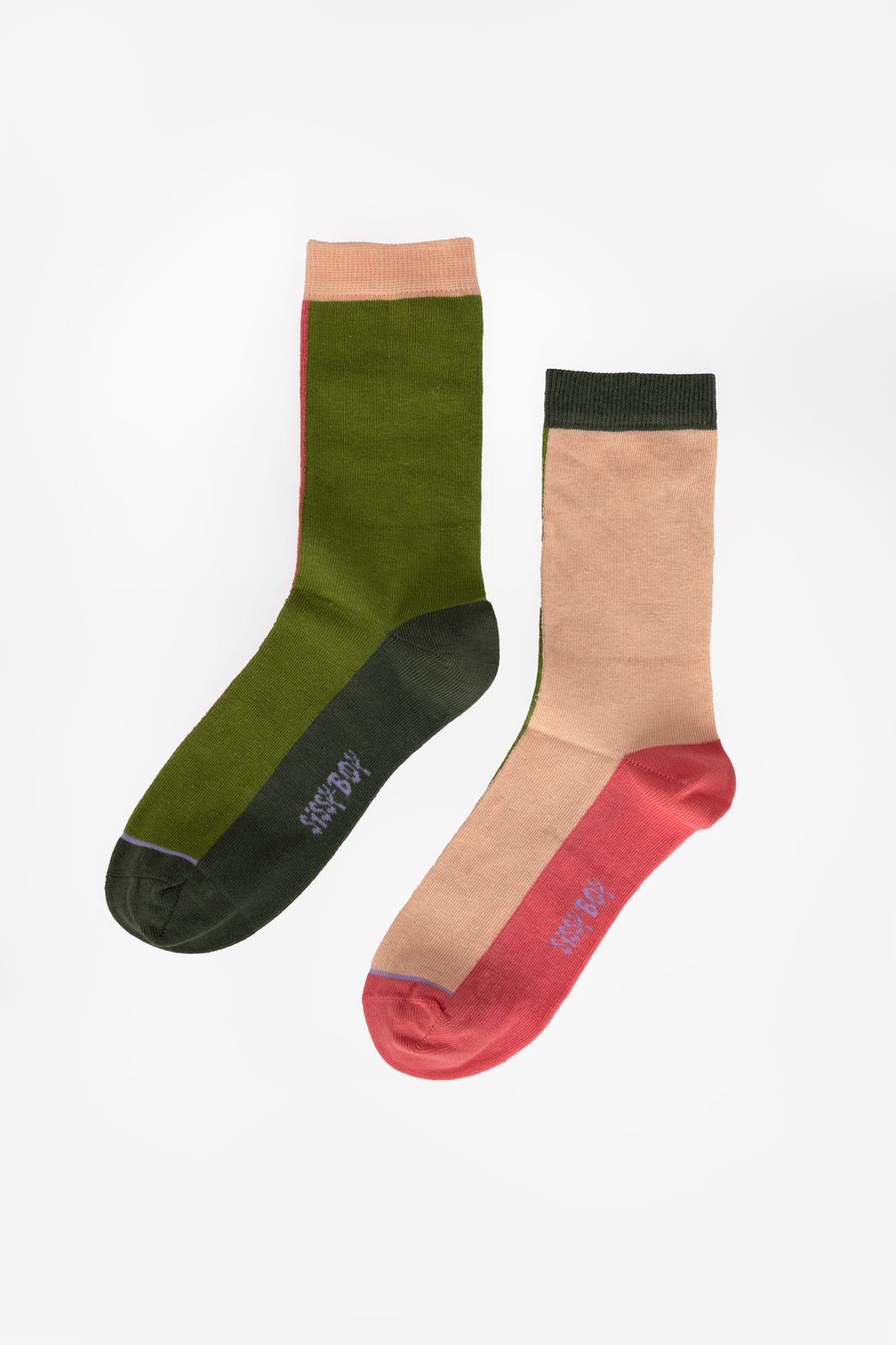 Socken in Colorblocking-Optik - mehrfarbig