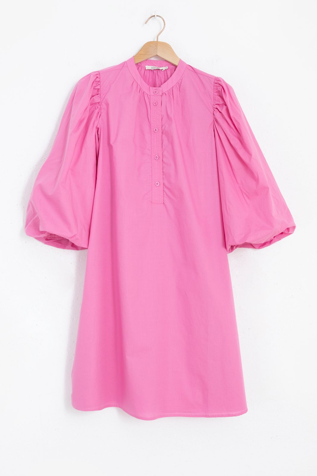 Kleid mit Puffärmeln - rosa