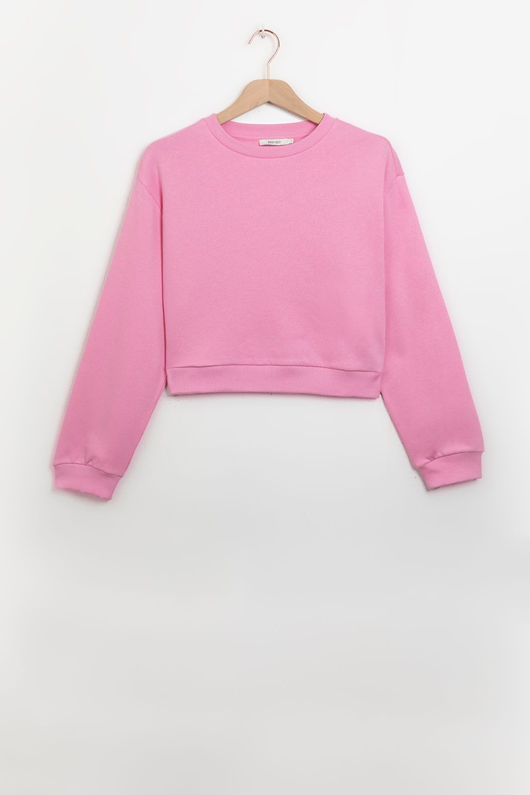 Sweater in Cropped-Optik - rosa