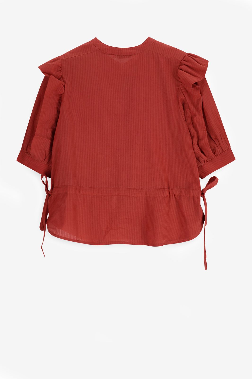 Bluse mit Rüschen-Details - rot