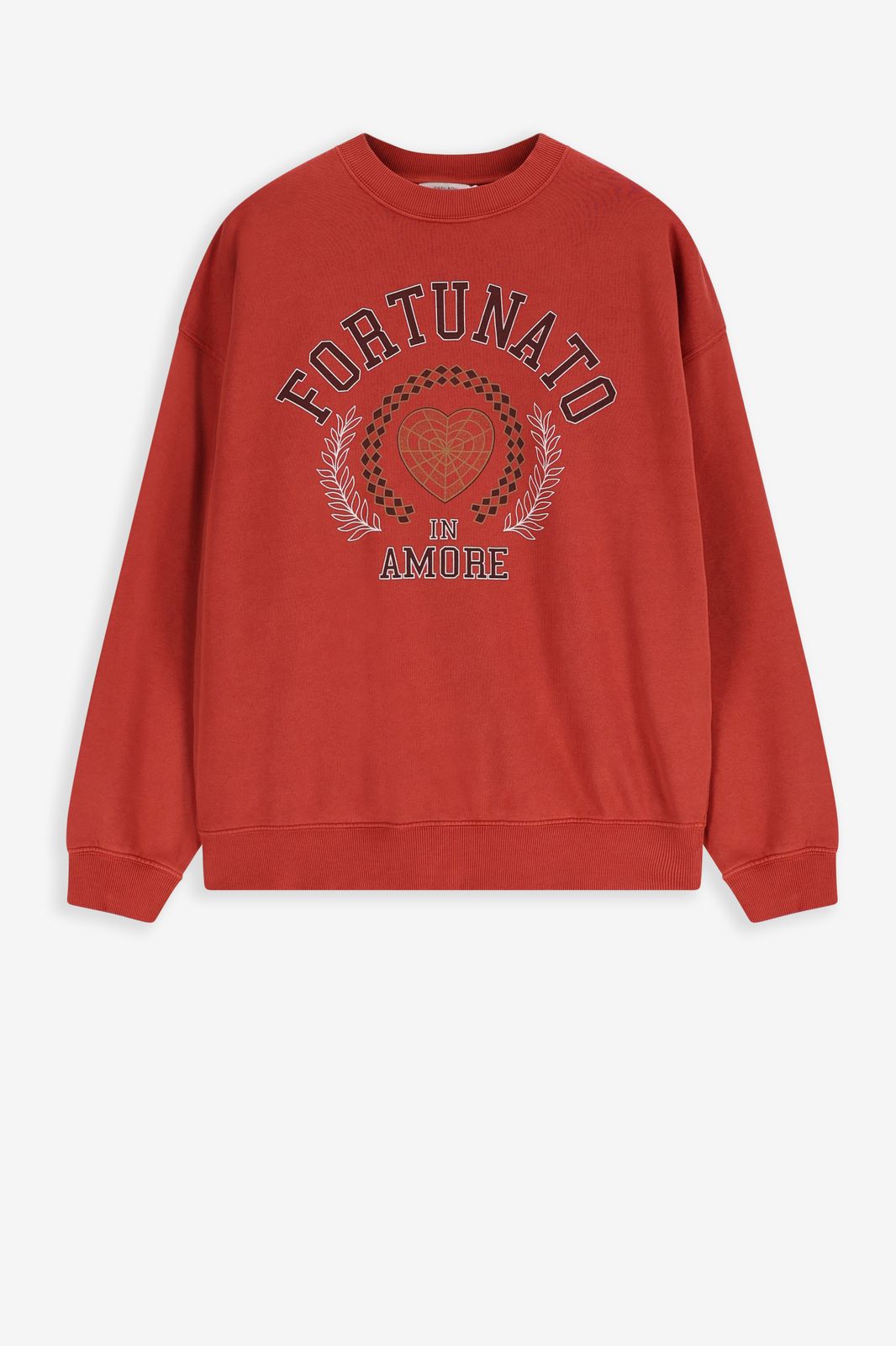 Sweater mit Print - rot