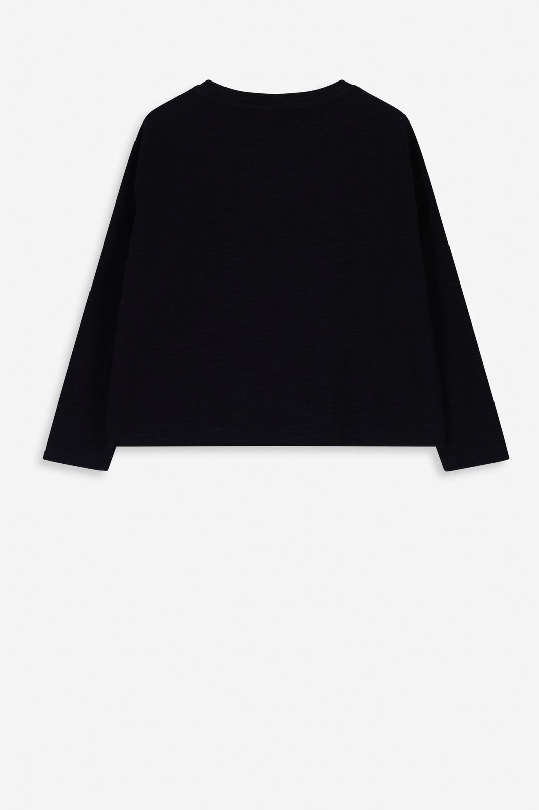 Langarmshirt mit Knotendetail - schwarz