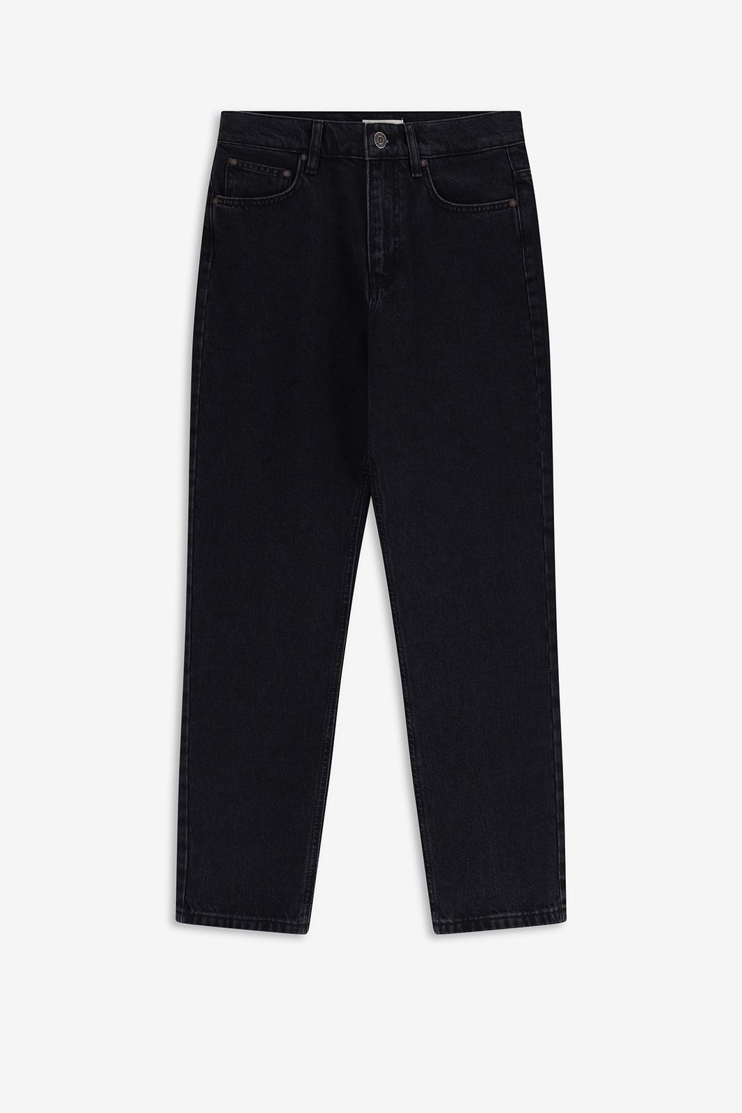 High Waist Slim Fit Jeans - schwarz