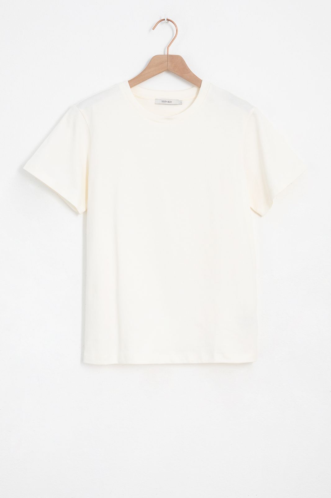 Basic-Shirt aus Baumwolle - weiß