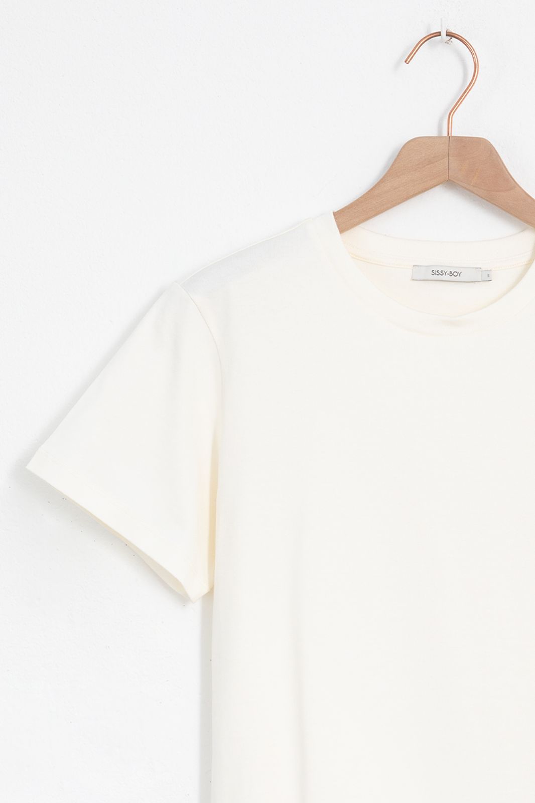 Basic-Shirt aus Baumwolle - weiß
