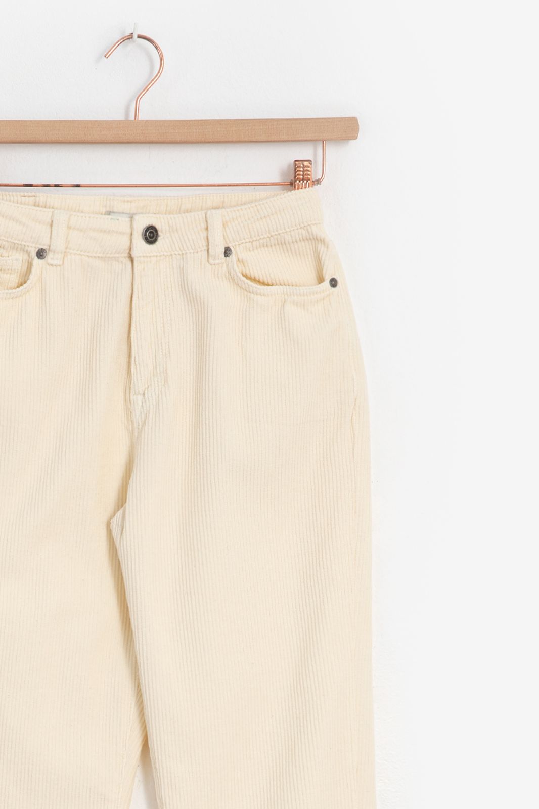 Straight Leg Cordhose - weiß