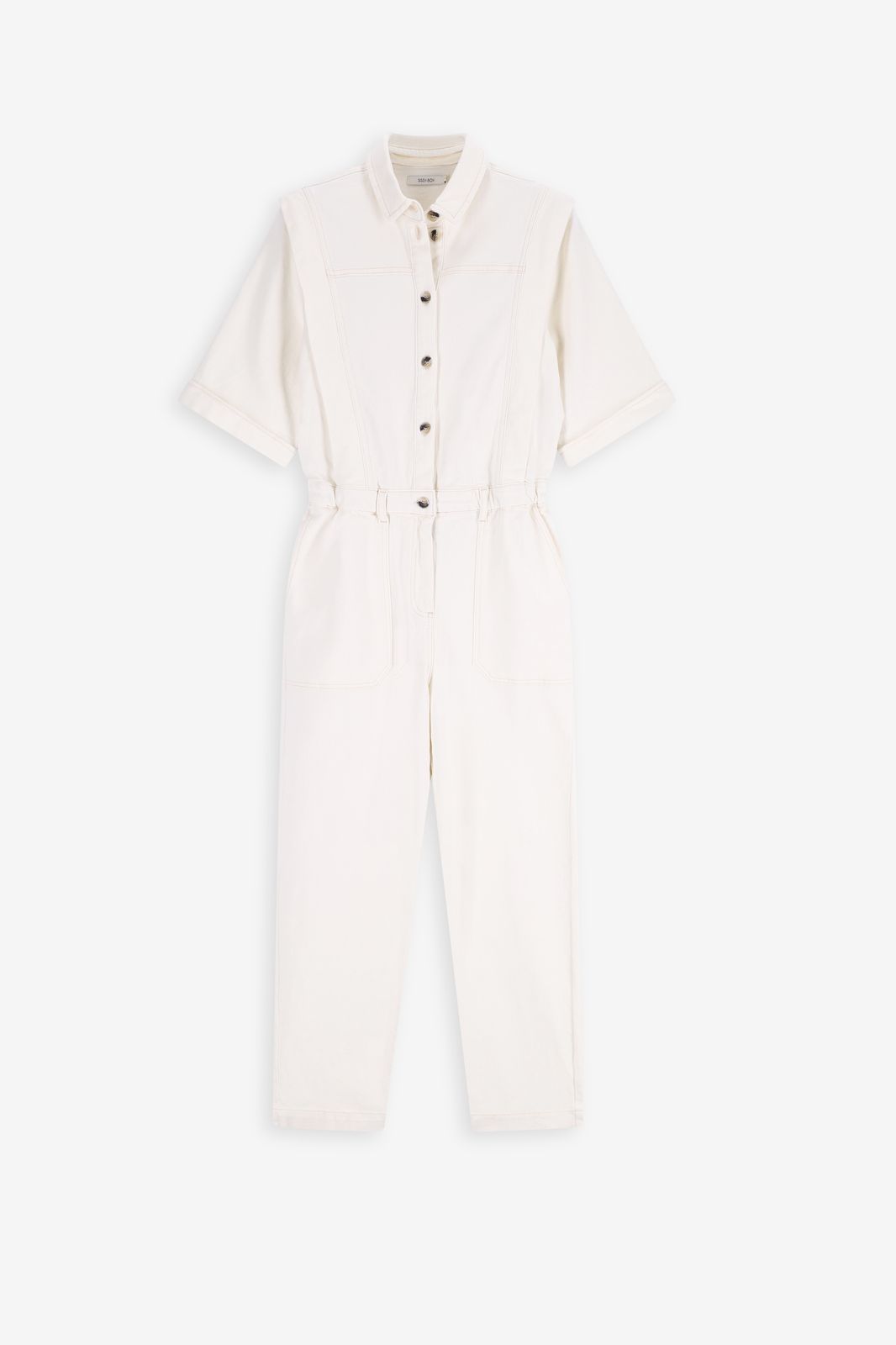 Denim-Jumpsuit - weiß