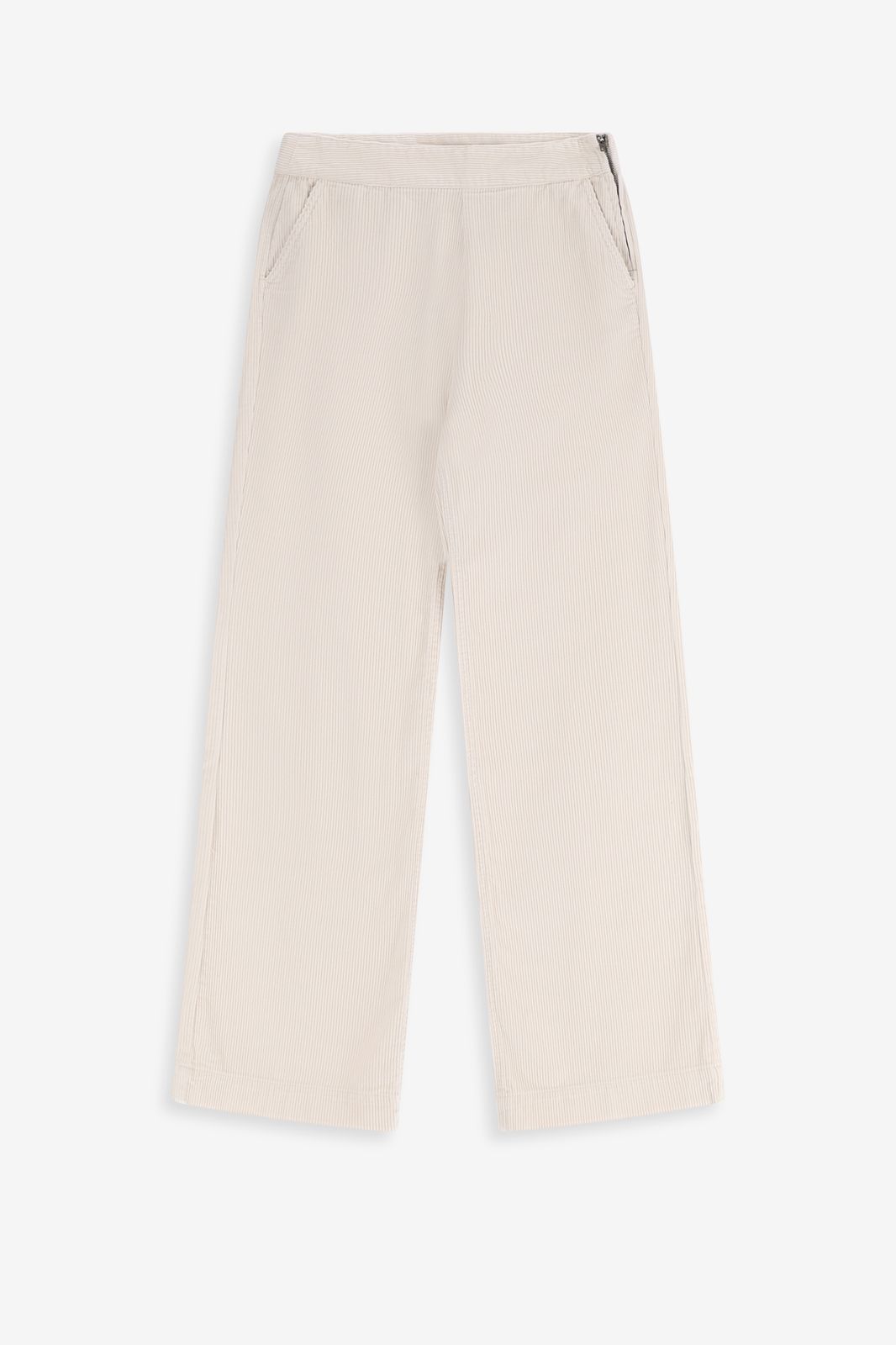 Ausgestellte Cordhose - weiß