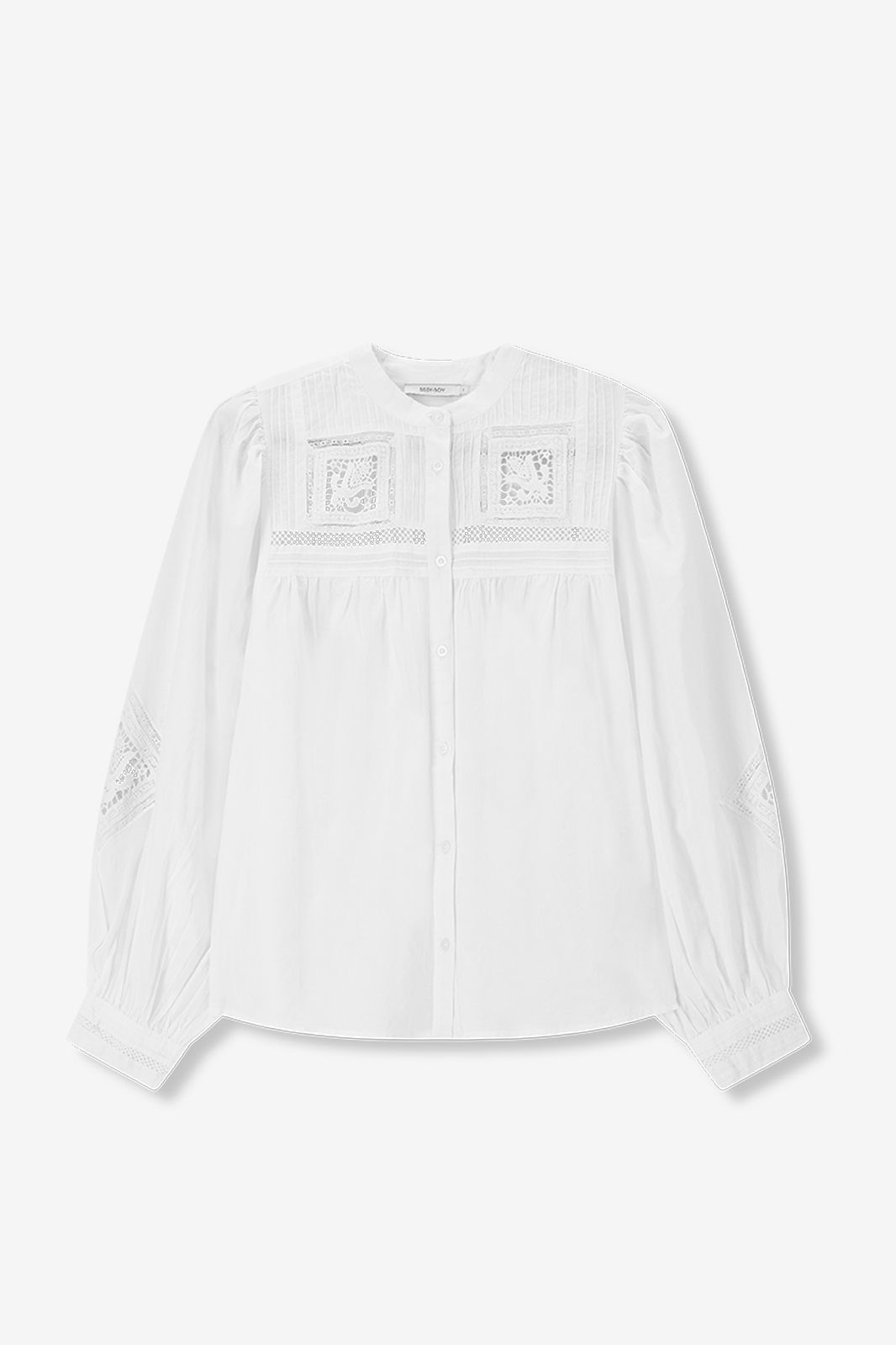 Bluse mit Spitzen-Details - weiß
