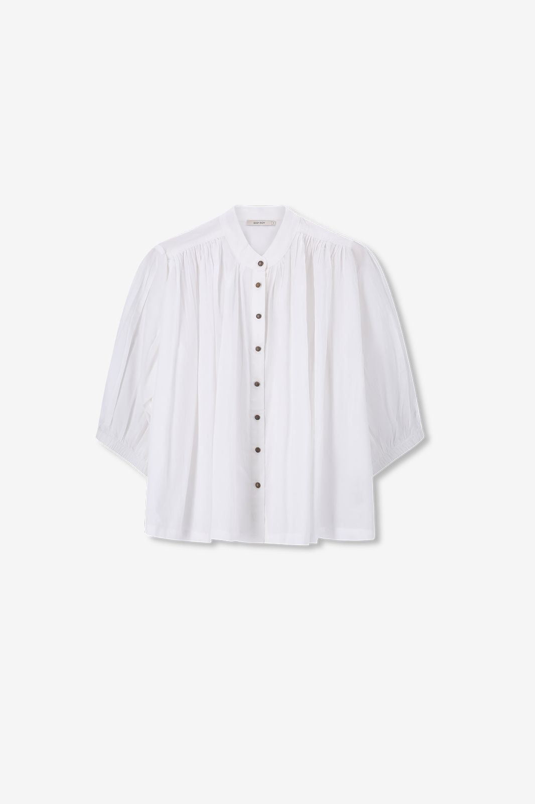 Bluse mit Puffärmeln - weiß