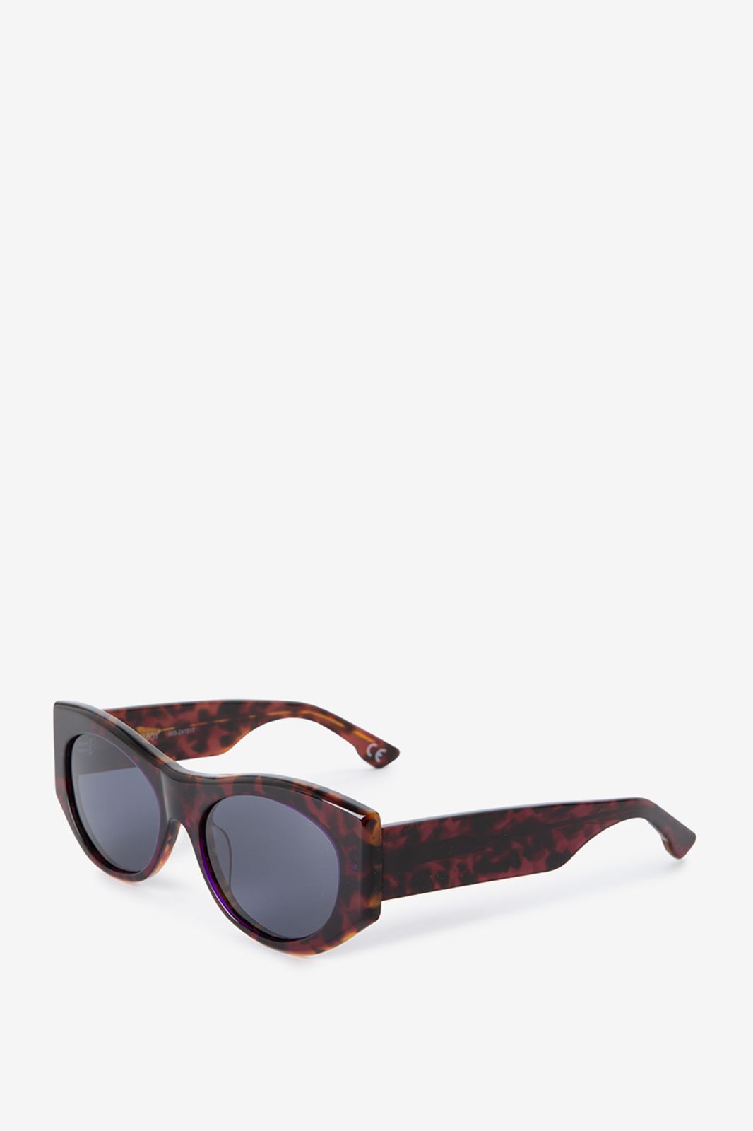 Sonnenbrille mit eckiger Fassung - braun