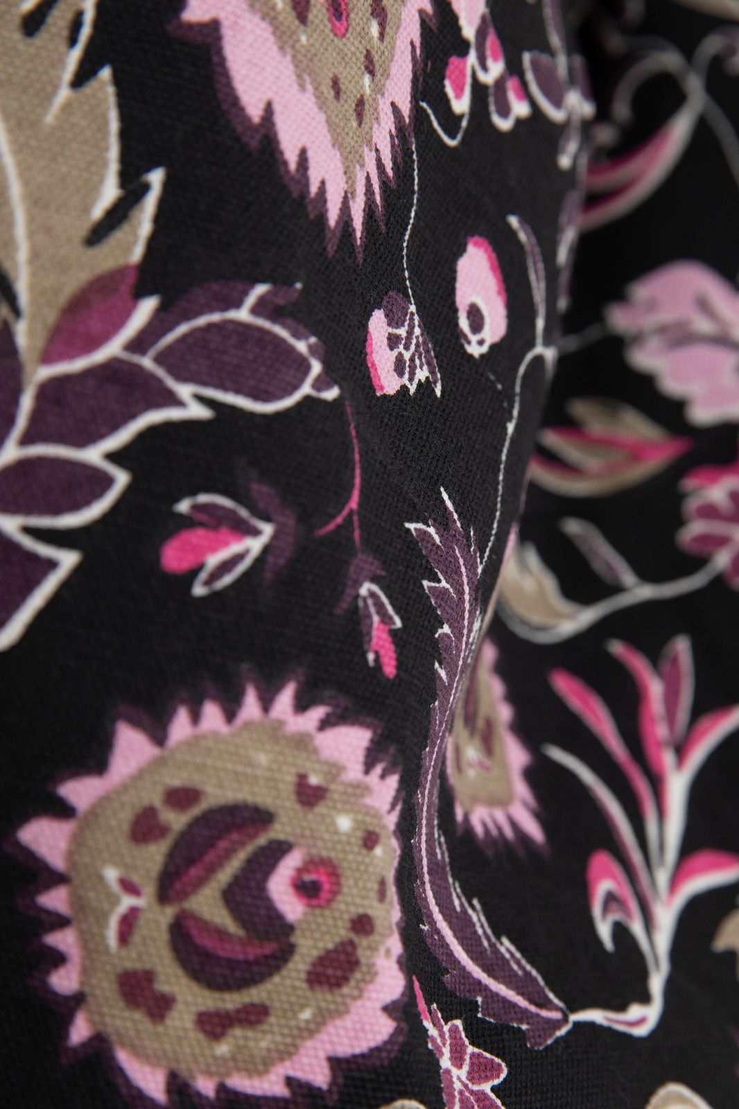 Zwarte schoudertas met paarse bloemenprint - Dames | Sissy-Boy