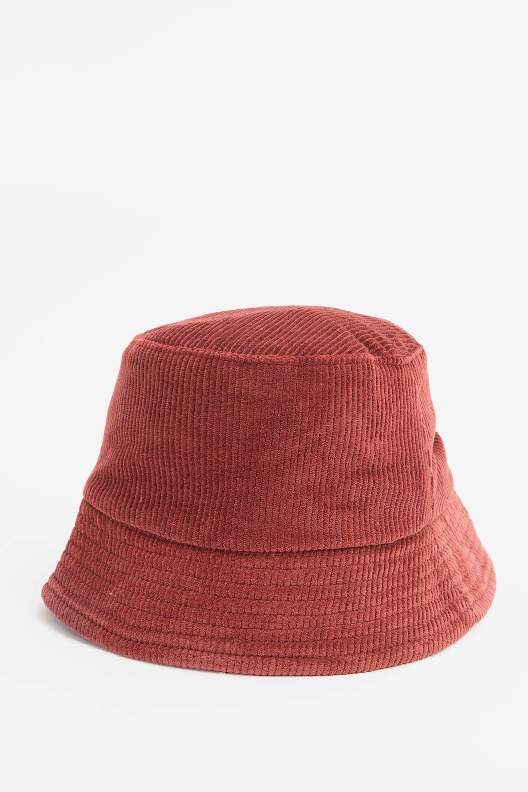 Bucket Hat aus Cord - rot