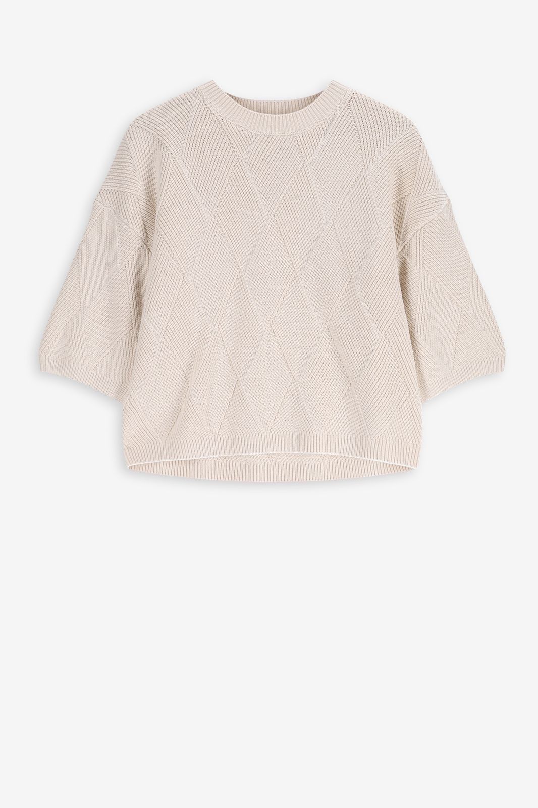 Pull tricoté - blanc cassé