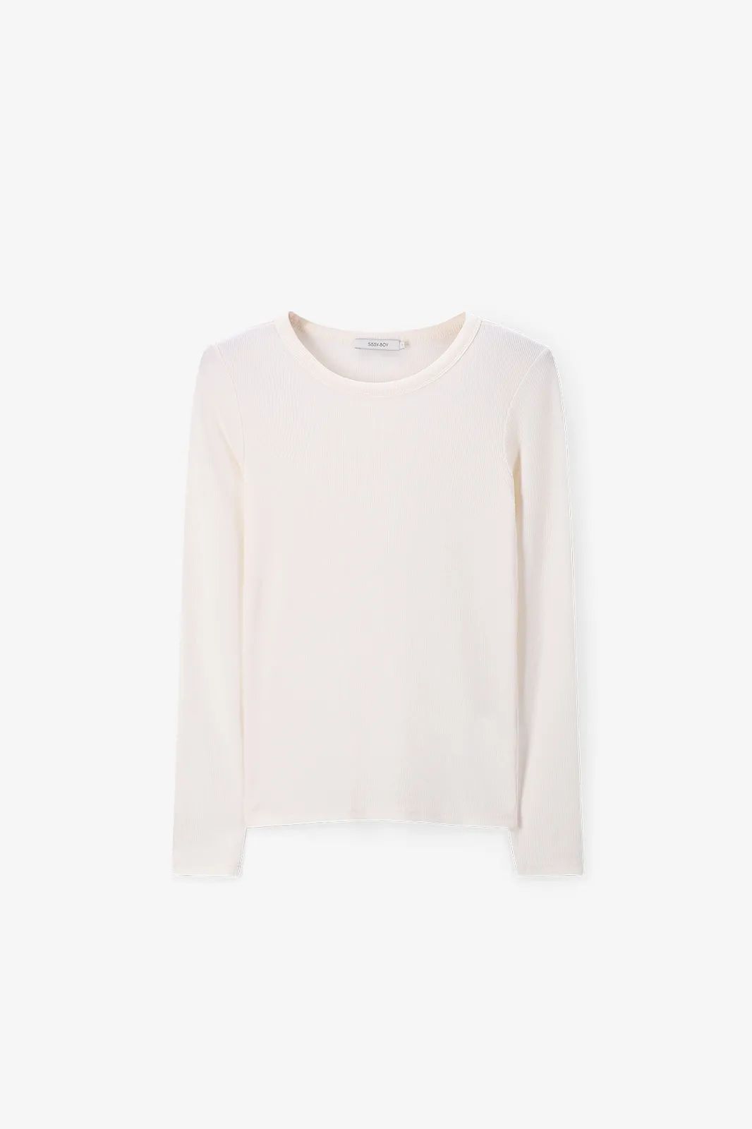 Top côtelé - blanc