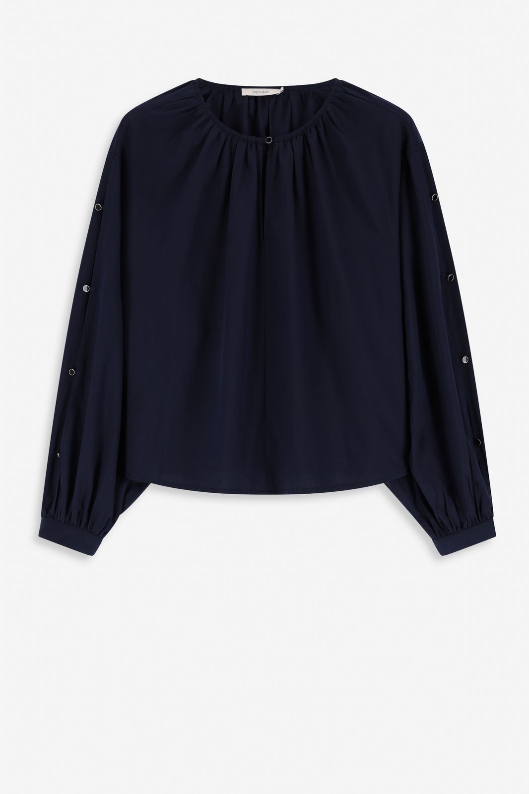 Blouse avec détail noué - bleu foncé