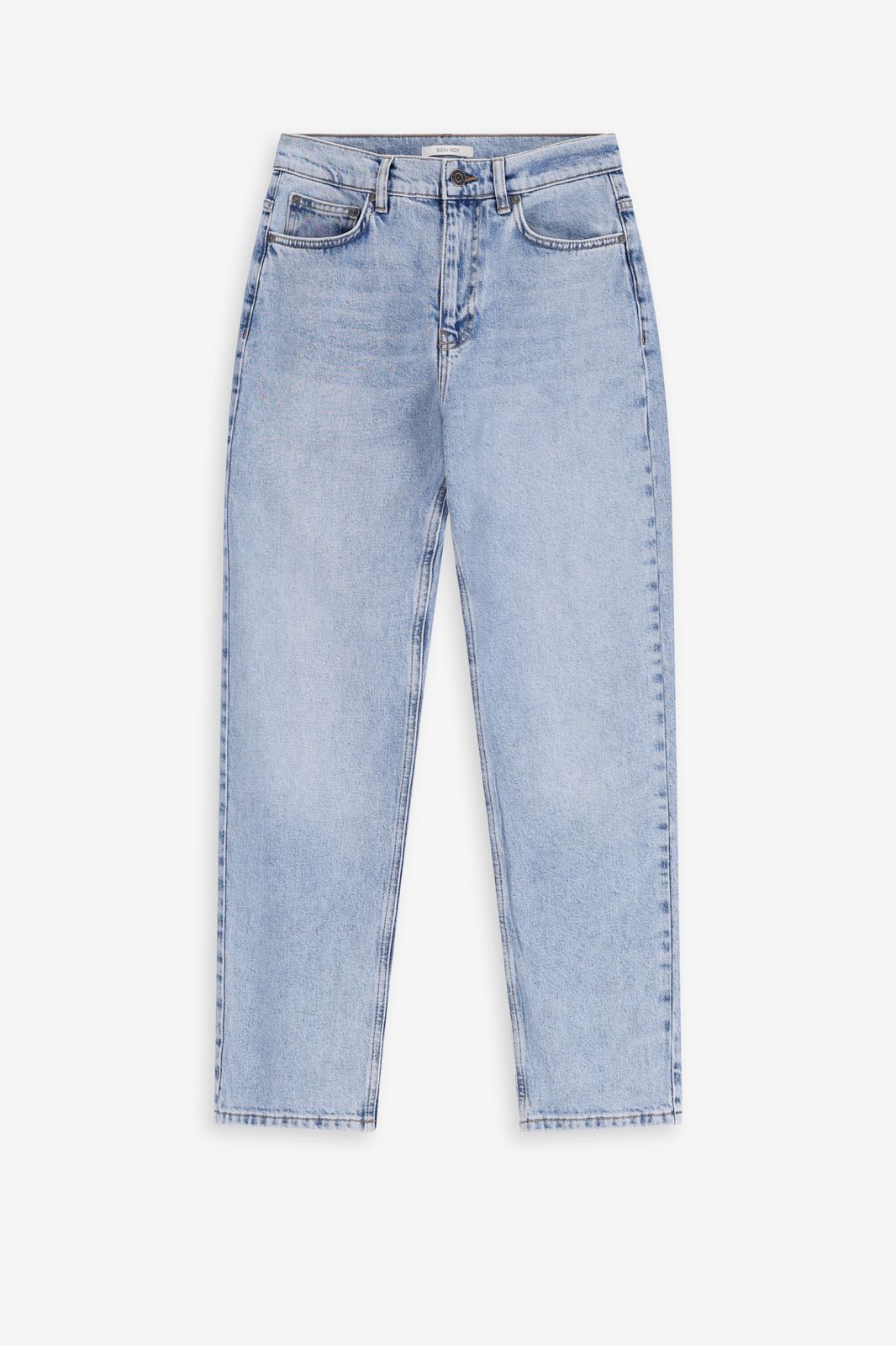 Jean slim taille haute - bleu